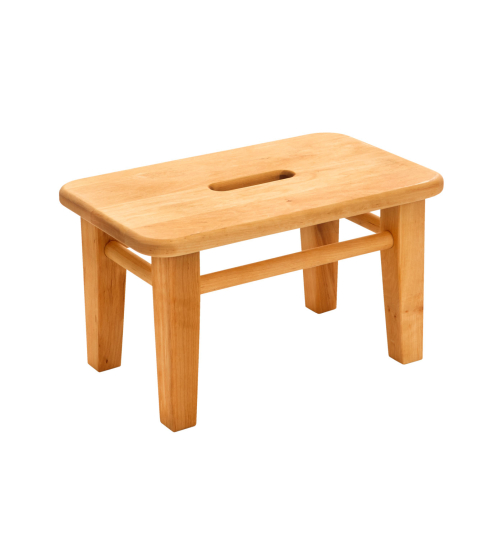 Schemel aus massivem Erlenholz, Produktbild 1