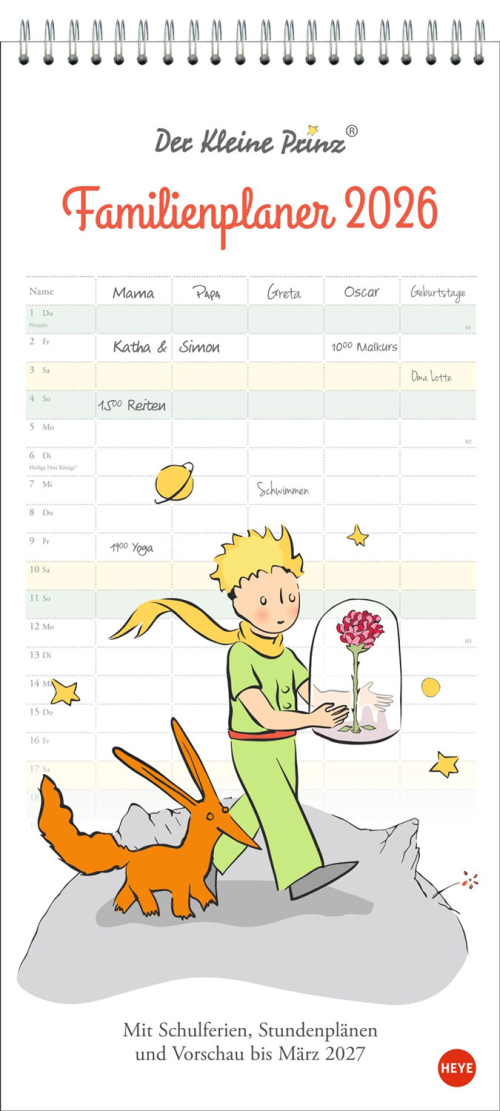 Der Kleine Prinz Familienplaner 2026, Produktbild 1