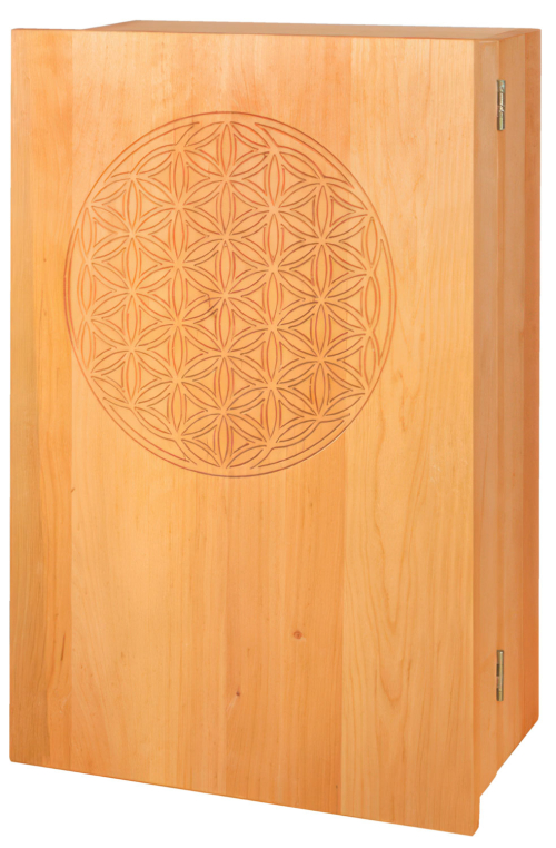 Medizinschrank „Blume des Lebens” aus Erlenholz, Produktbild 1