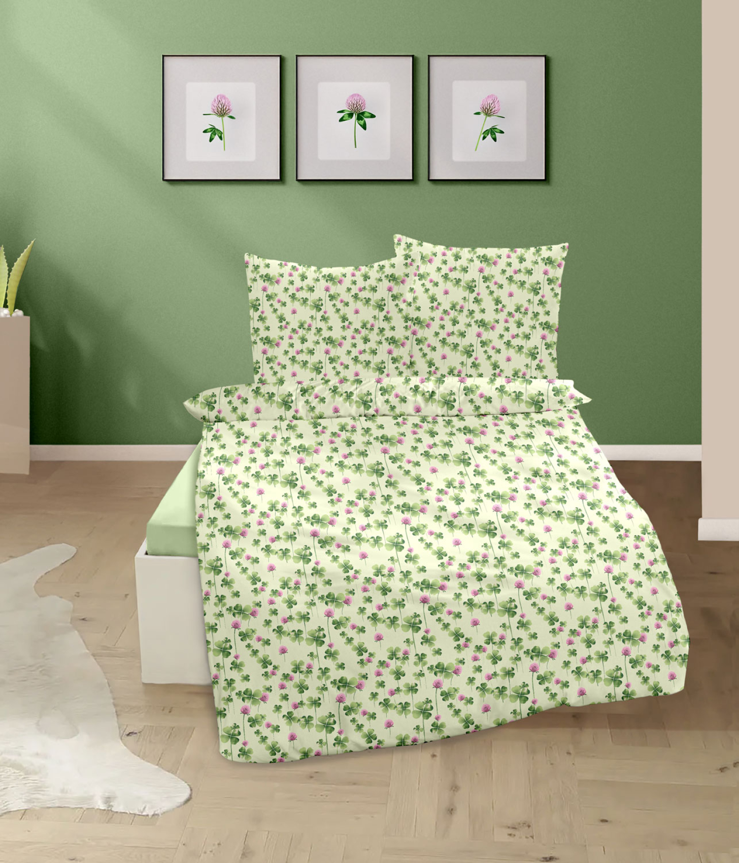Bettwäsche „Glücksklee“, Produktbild 3