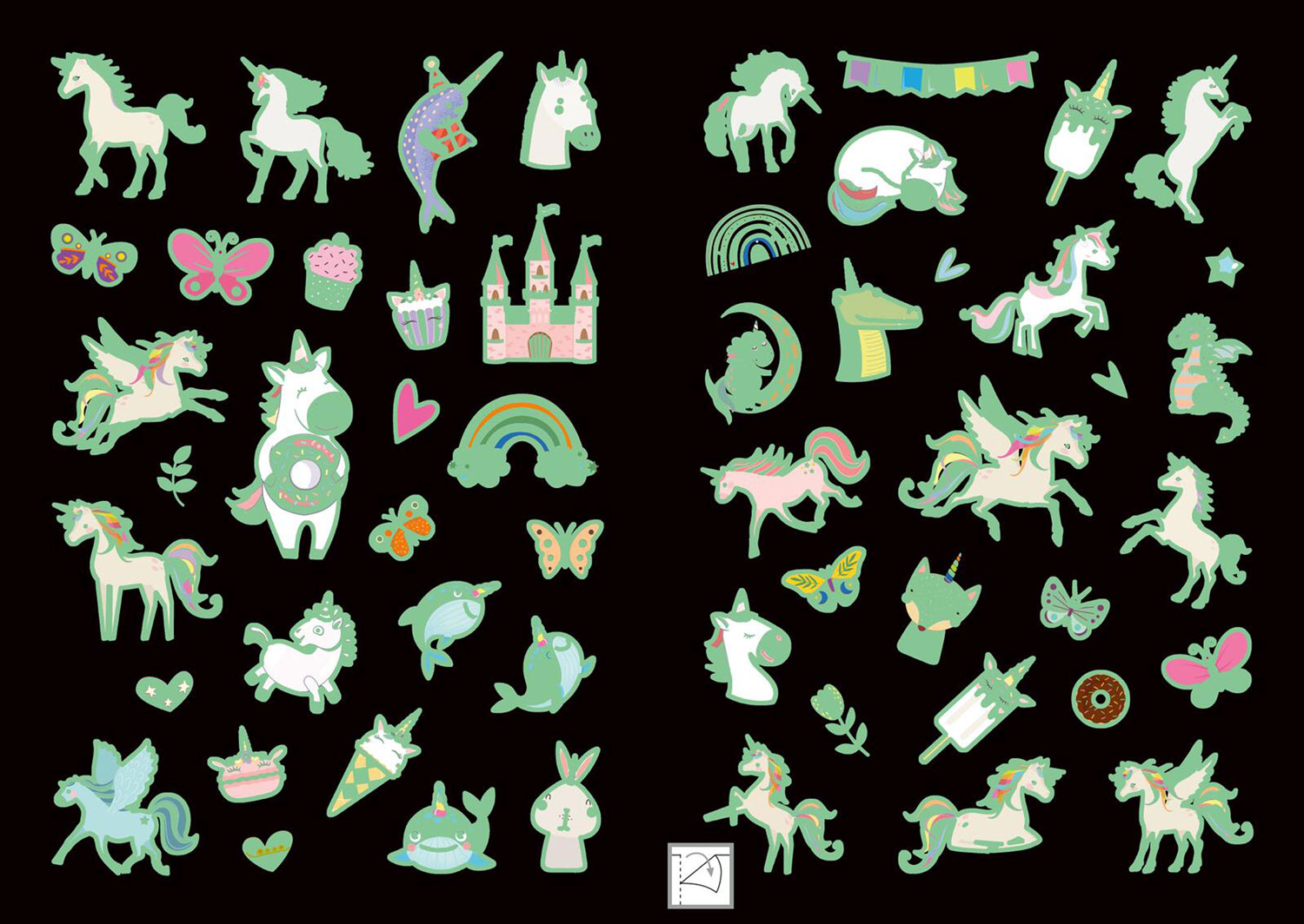 Leucht-Sticker – Einhörner, Produktbild 3