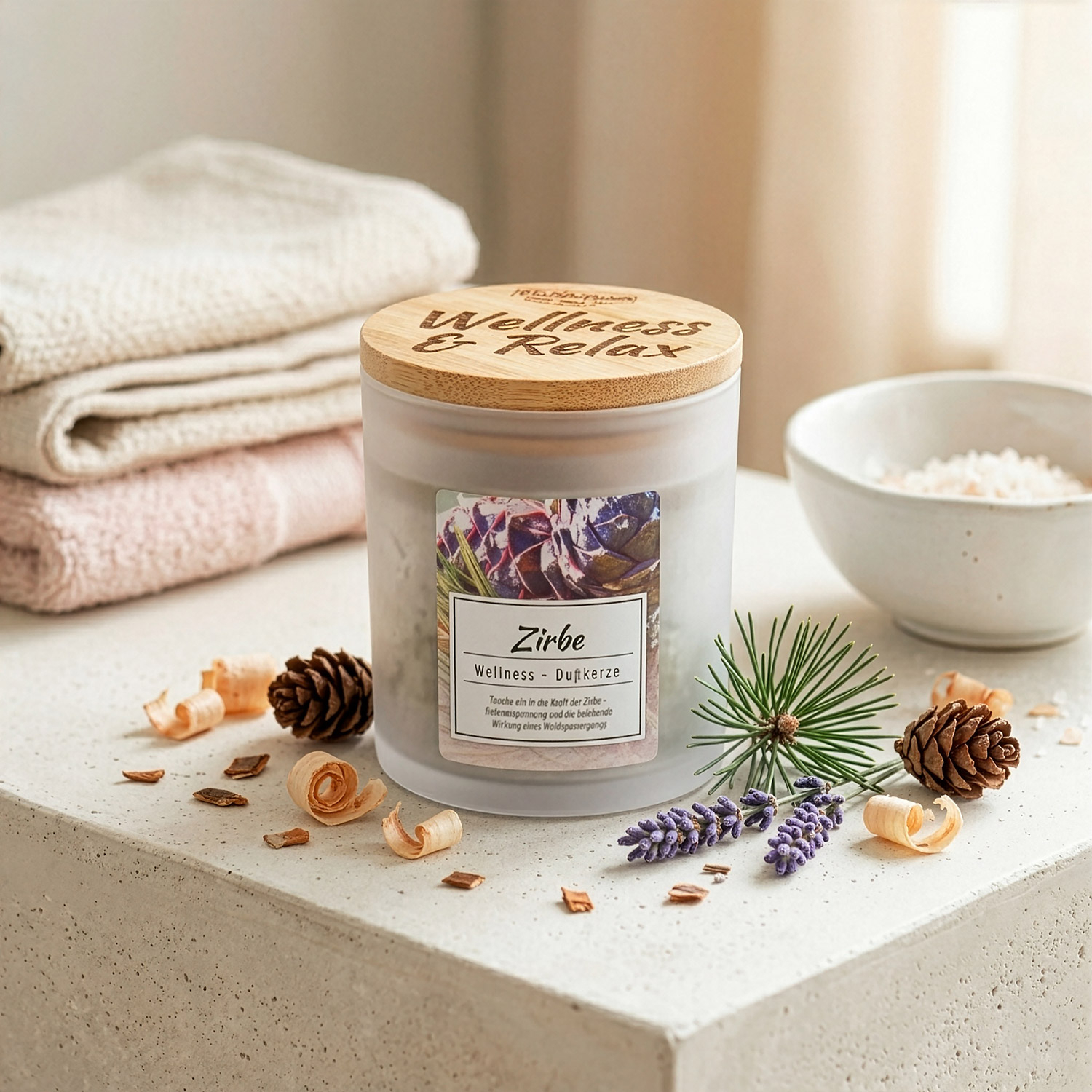 Wellness-Duftkerze „Zirbe“, Produktbild 2