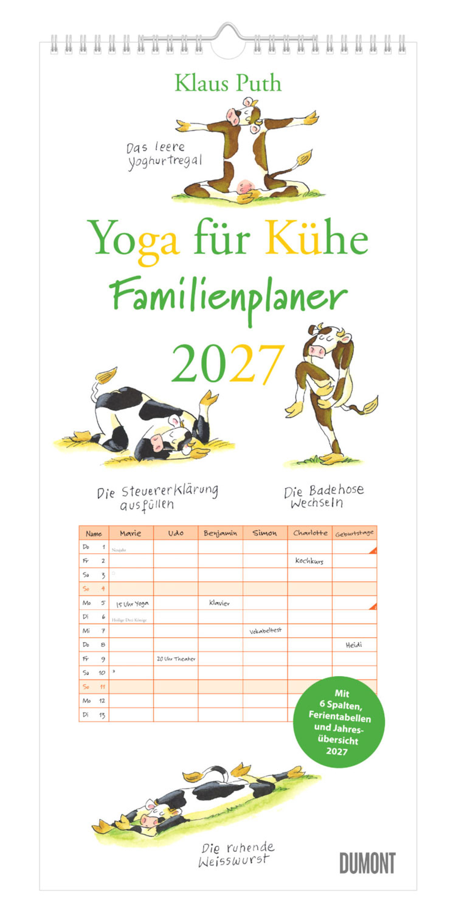 Yoga für Kühe 2027 Familienplaner, Produktbild 1