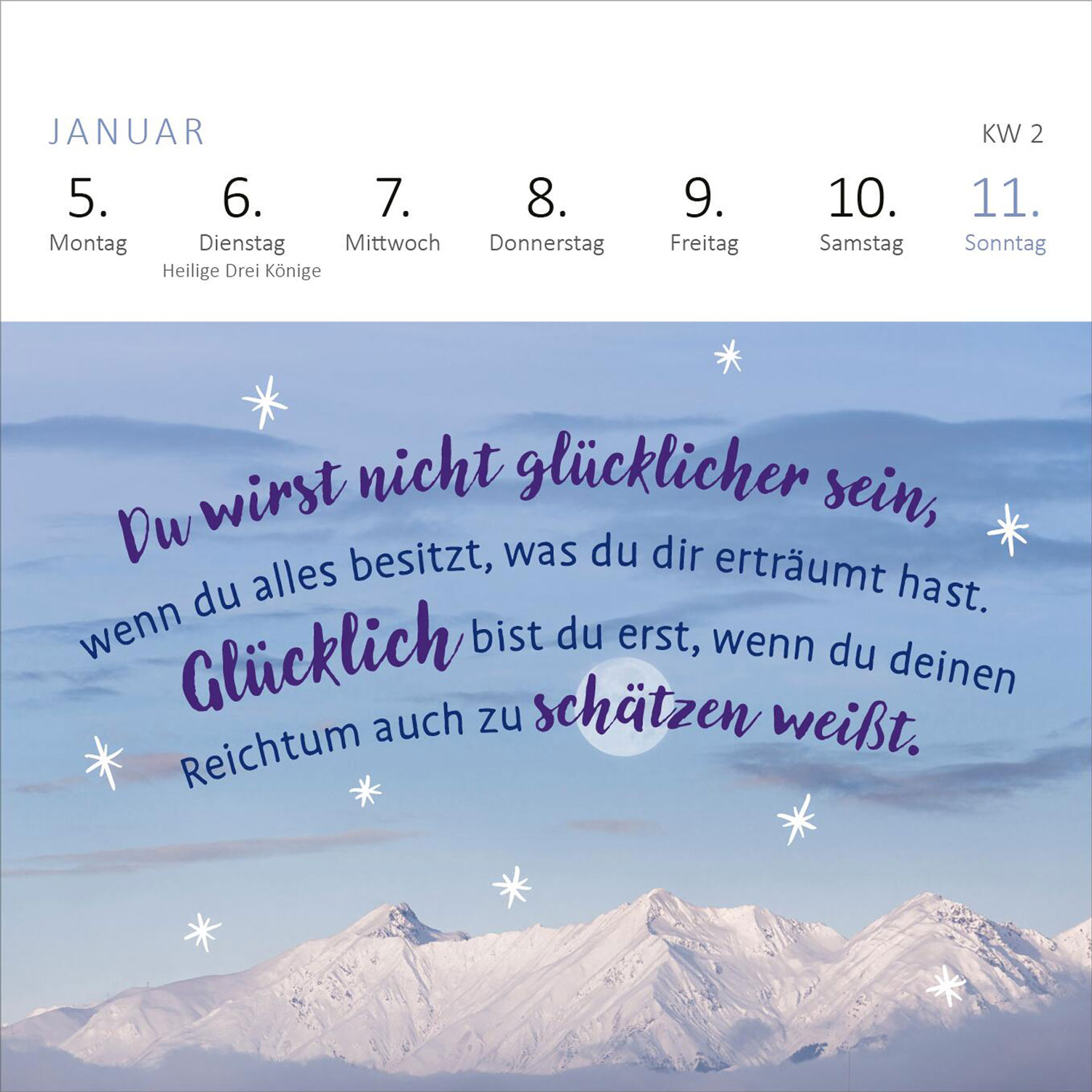 Einatmen. Ausatmen. Lächeln. 2026 – Mini-Wochenkalender, Produktbild 2