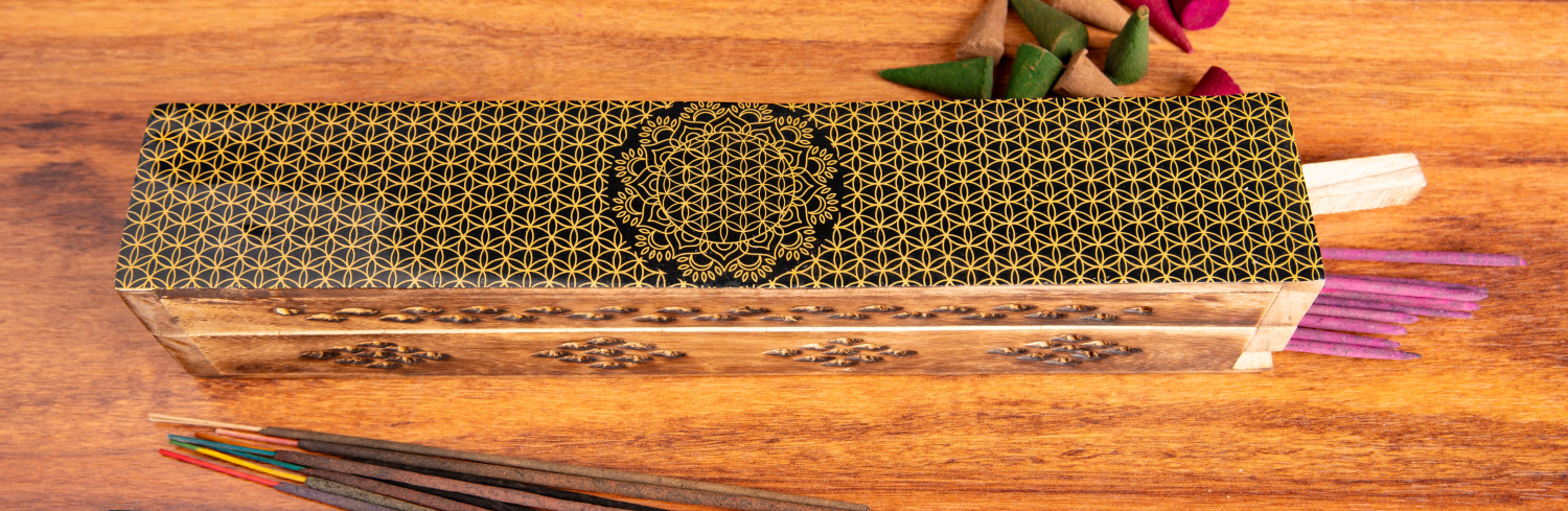 Räucherstäbchen-Vorratsbox Fantasy „Blume des Lebens“, Produktbild 2