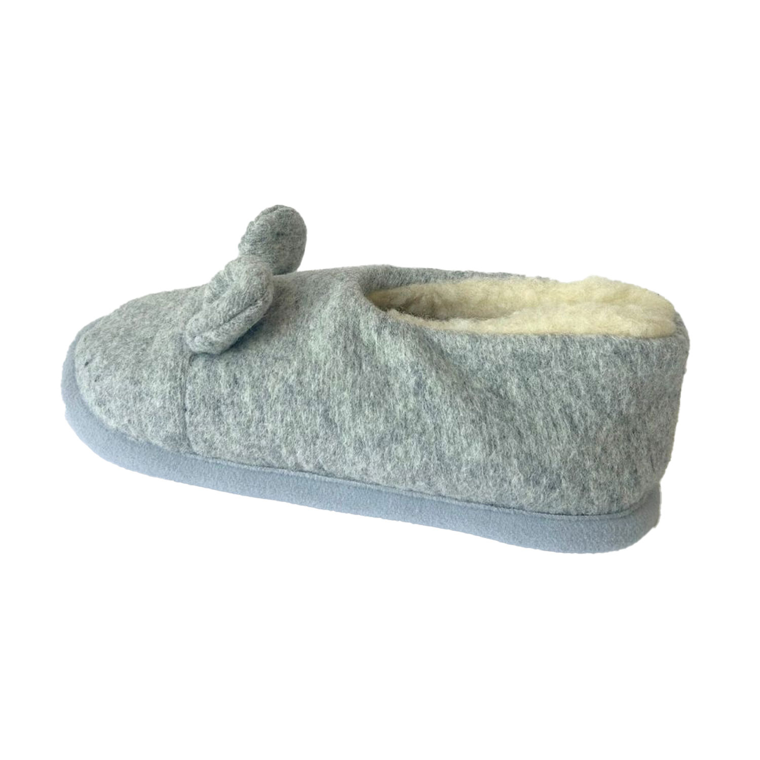 Merino-Hausschuhe „Maus“, hellgrau, Produktbild 5
