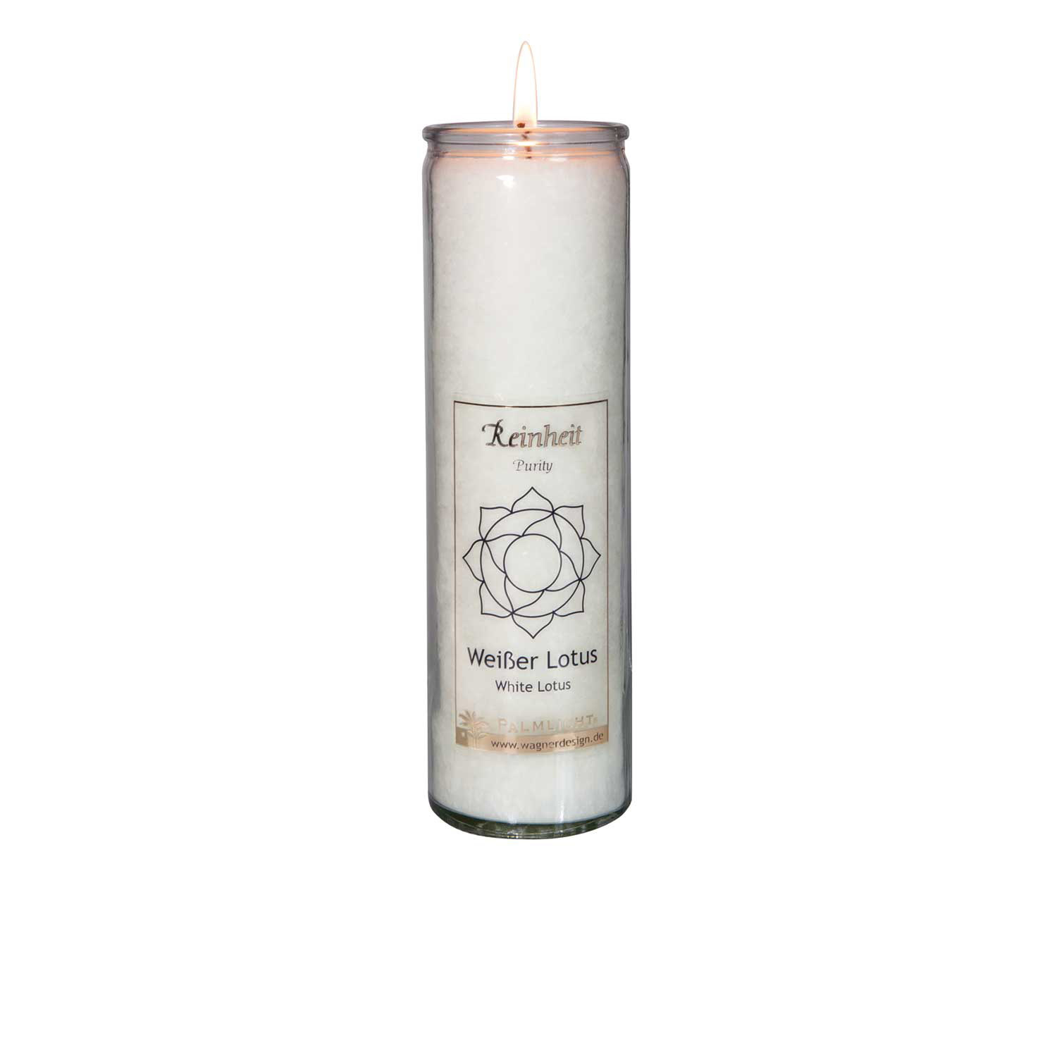 Chakra-Kerze „Weißer Lotus“, Produktbild 1