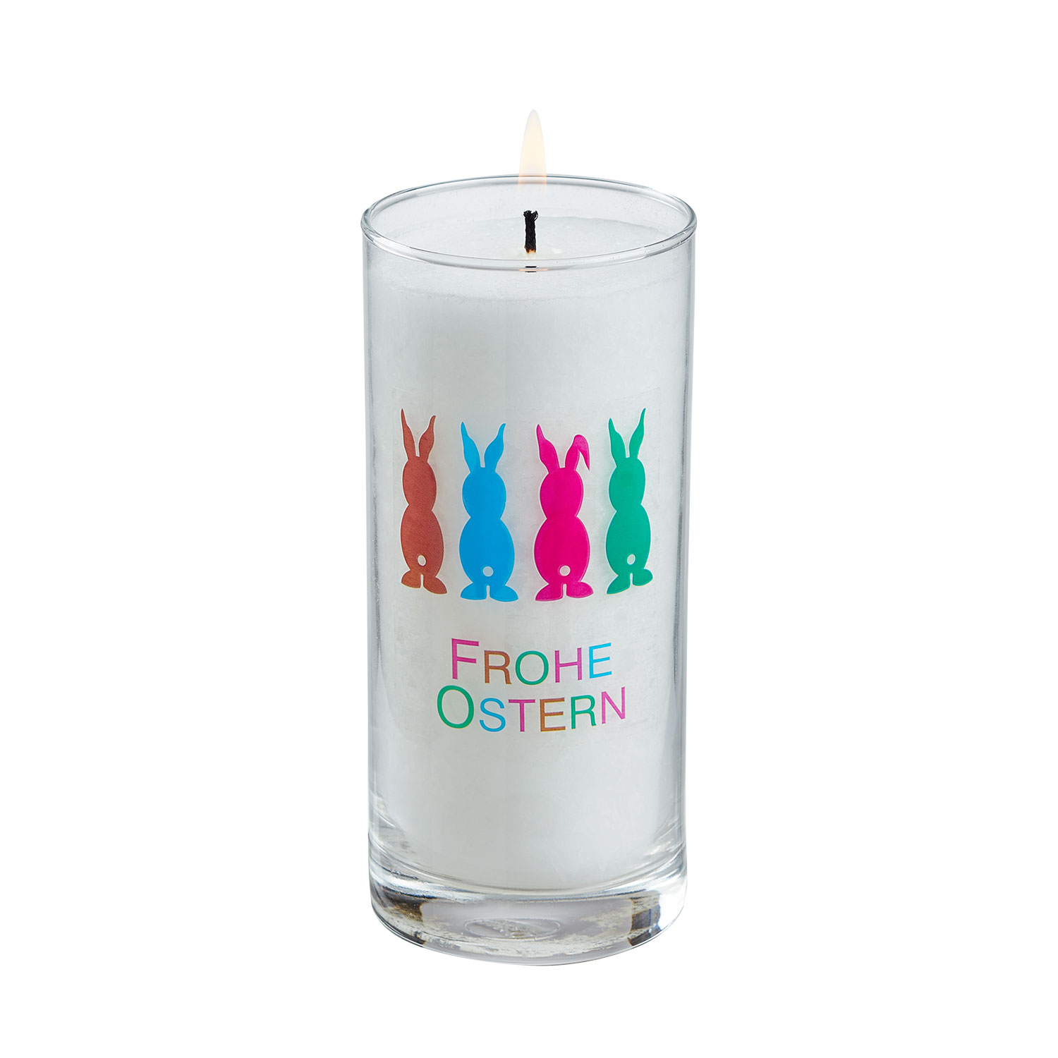 Kerze „Frohe Ostern“ Weiß, Produktbild 1