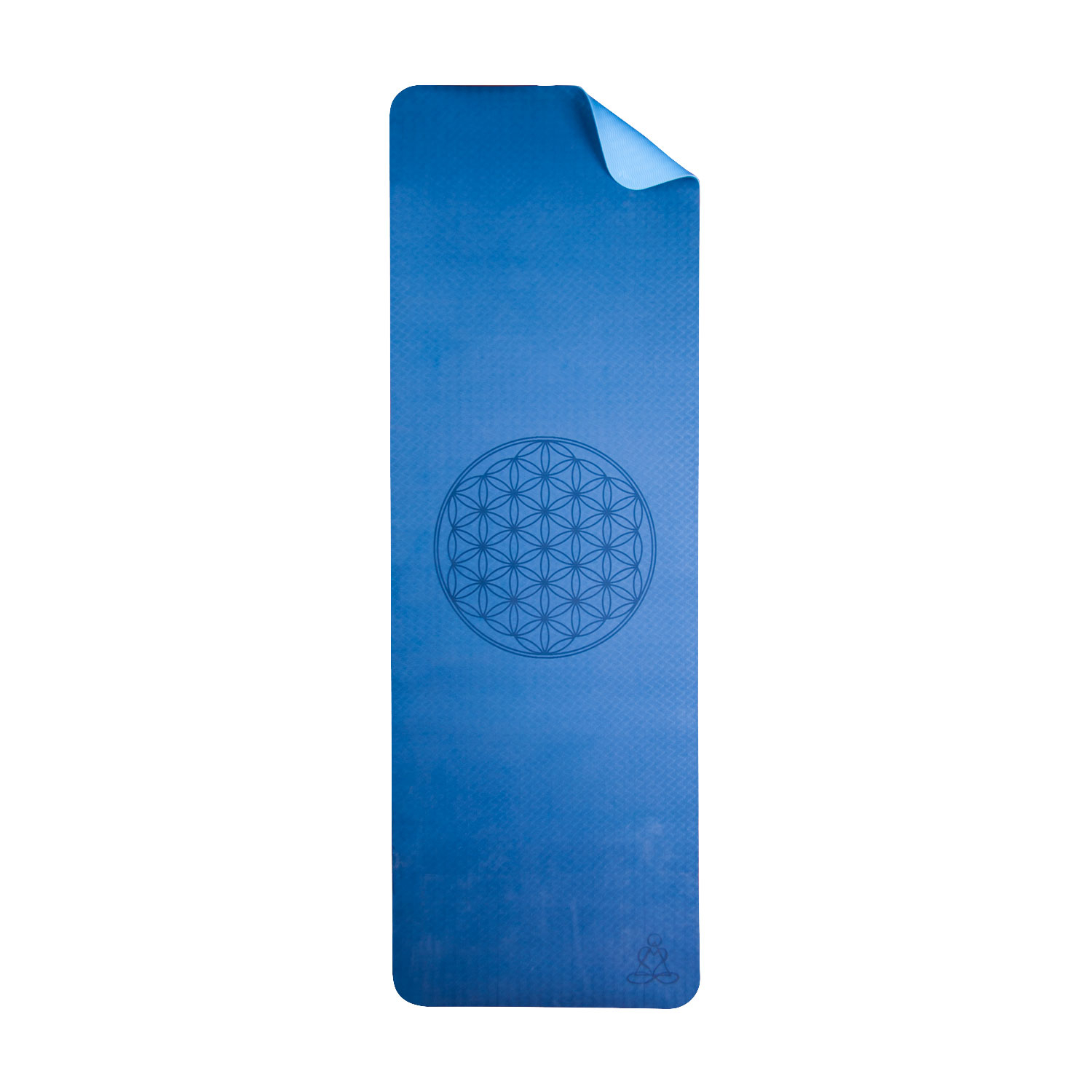 Yogamatte „Blume des Lebens“, Blau, Produktbild 1