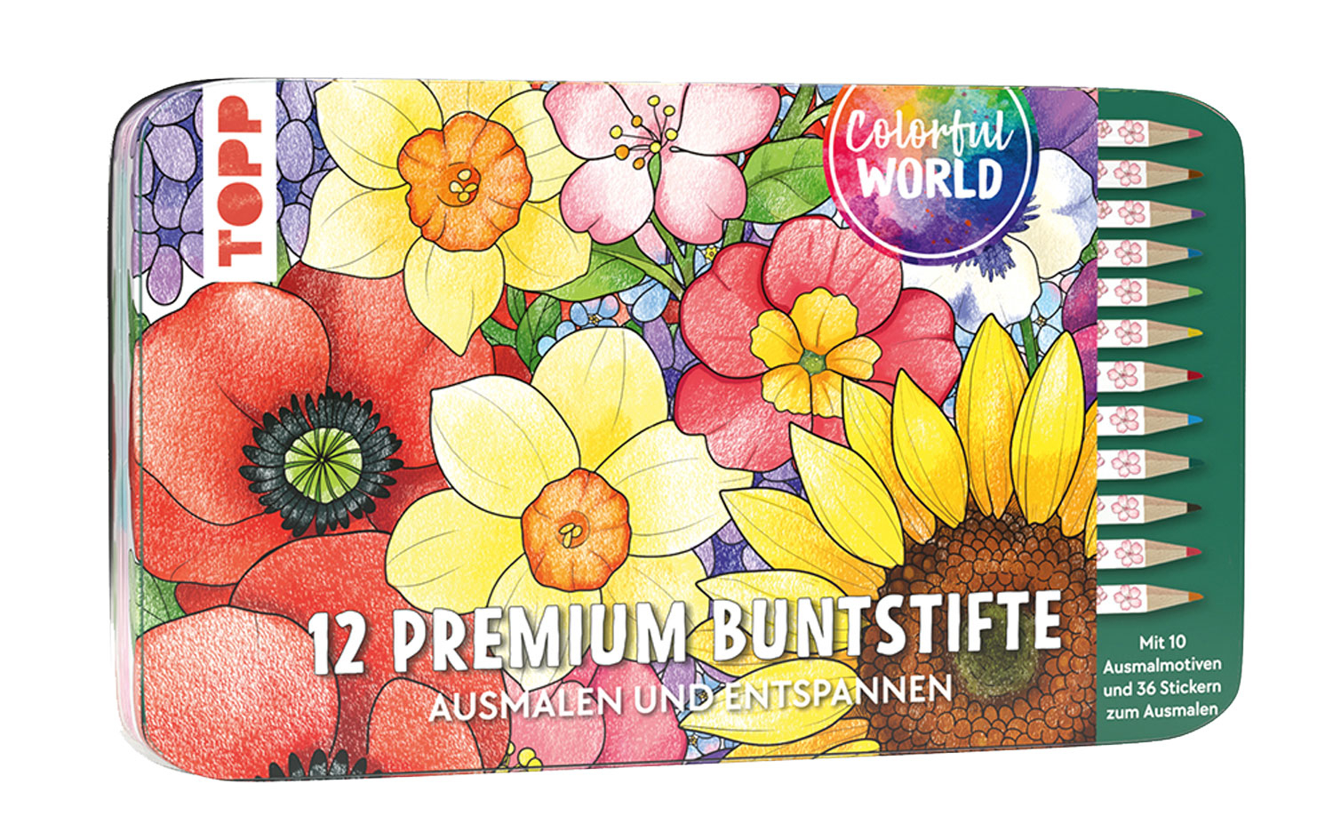 Colorful World – 12 Premium Buntstifte, Produktbild 1