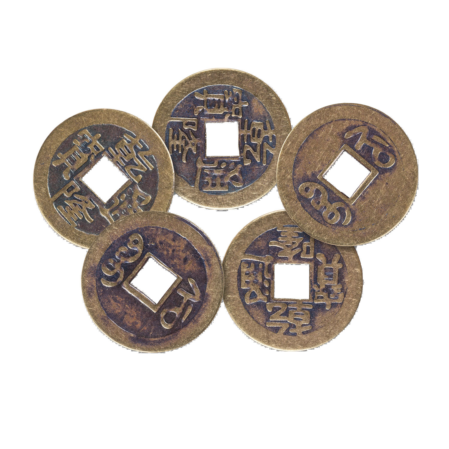 Chinesische Glücksmünzen, 5er Set, Produktbild 5
