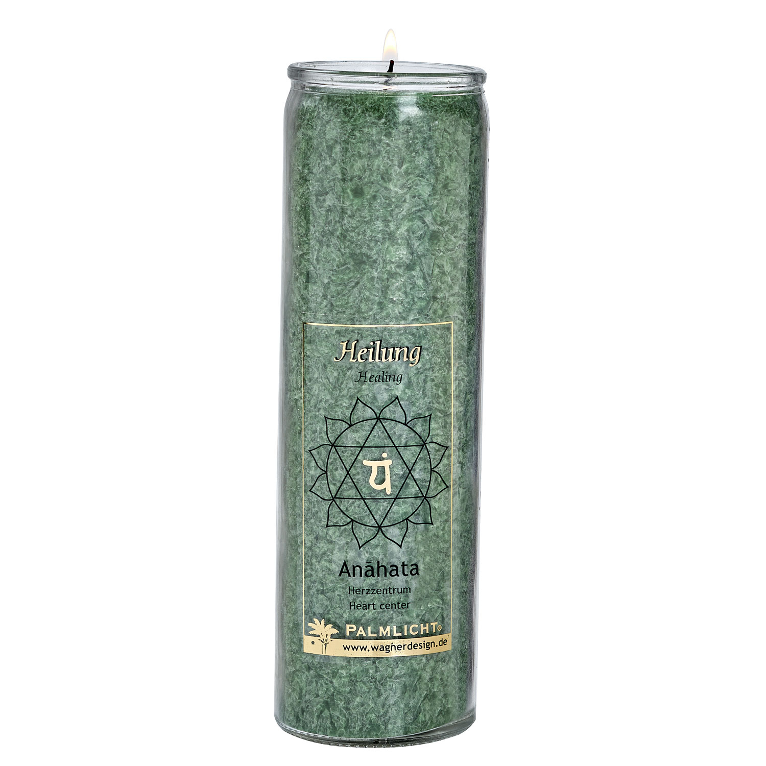 Chakra-Kerze Anahat - Herz-Chakra - grün, Produktbild 1