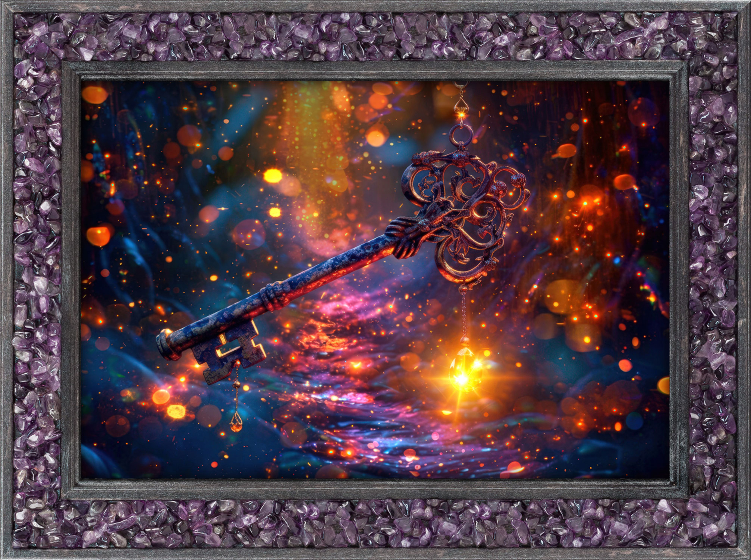 Amethyst-Energiebild „Zauberschlüssel“, Produktbild 1