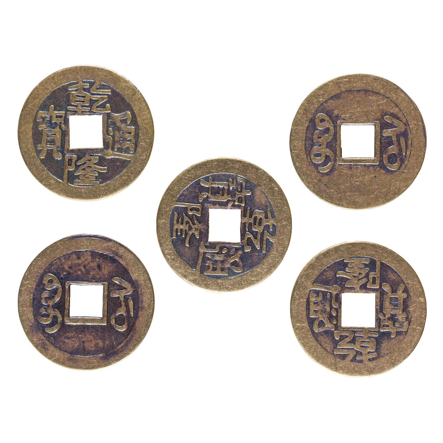 Chinesische Glücksmünzen, 5er Set, Produktbild 7