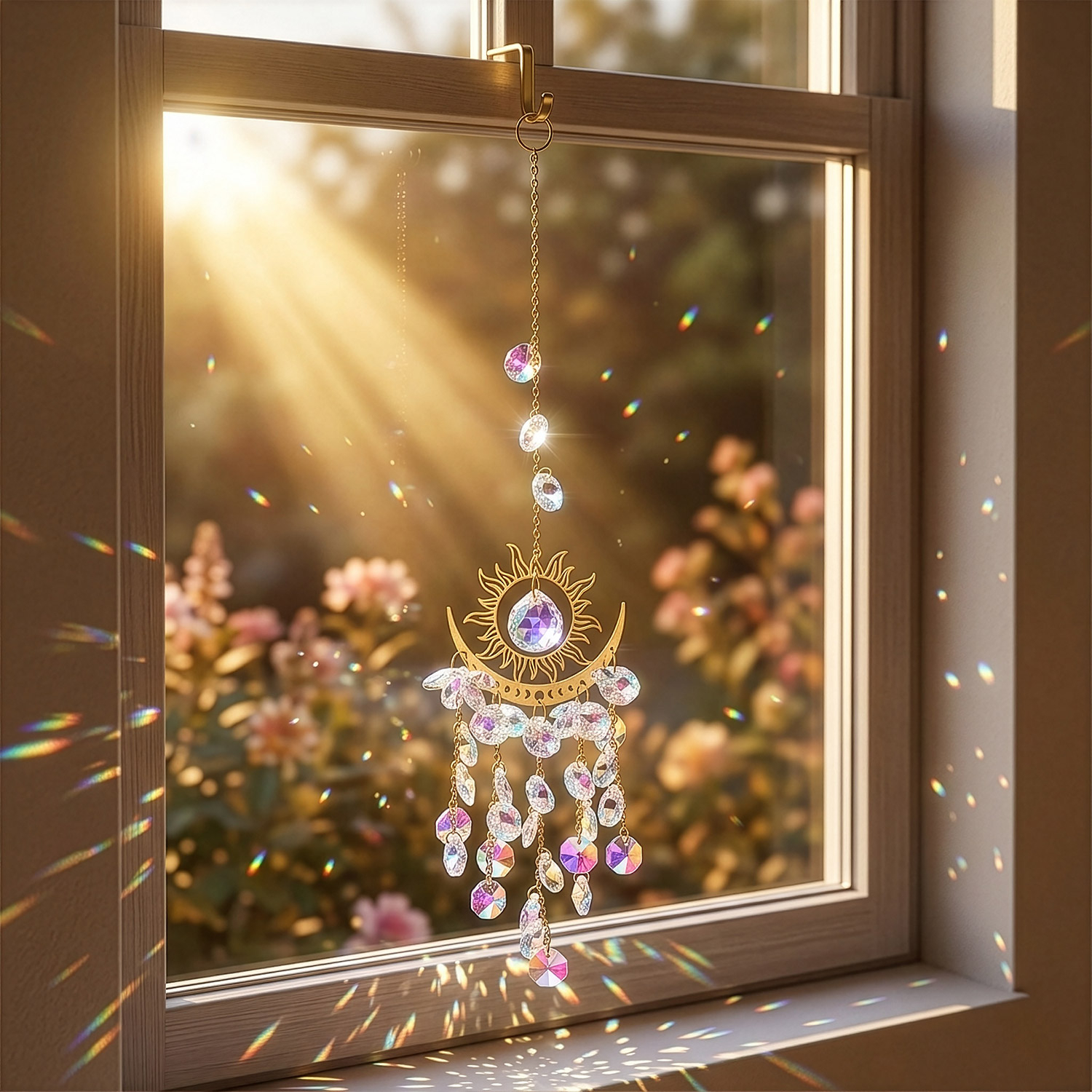 Sonnenfänger „Sonne und Mond“ Aurora Borealis, Produktbild 2