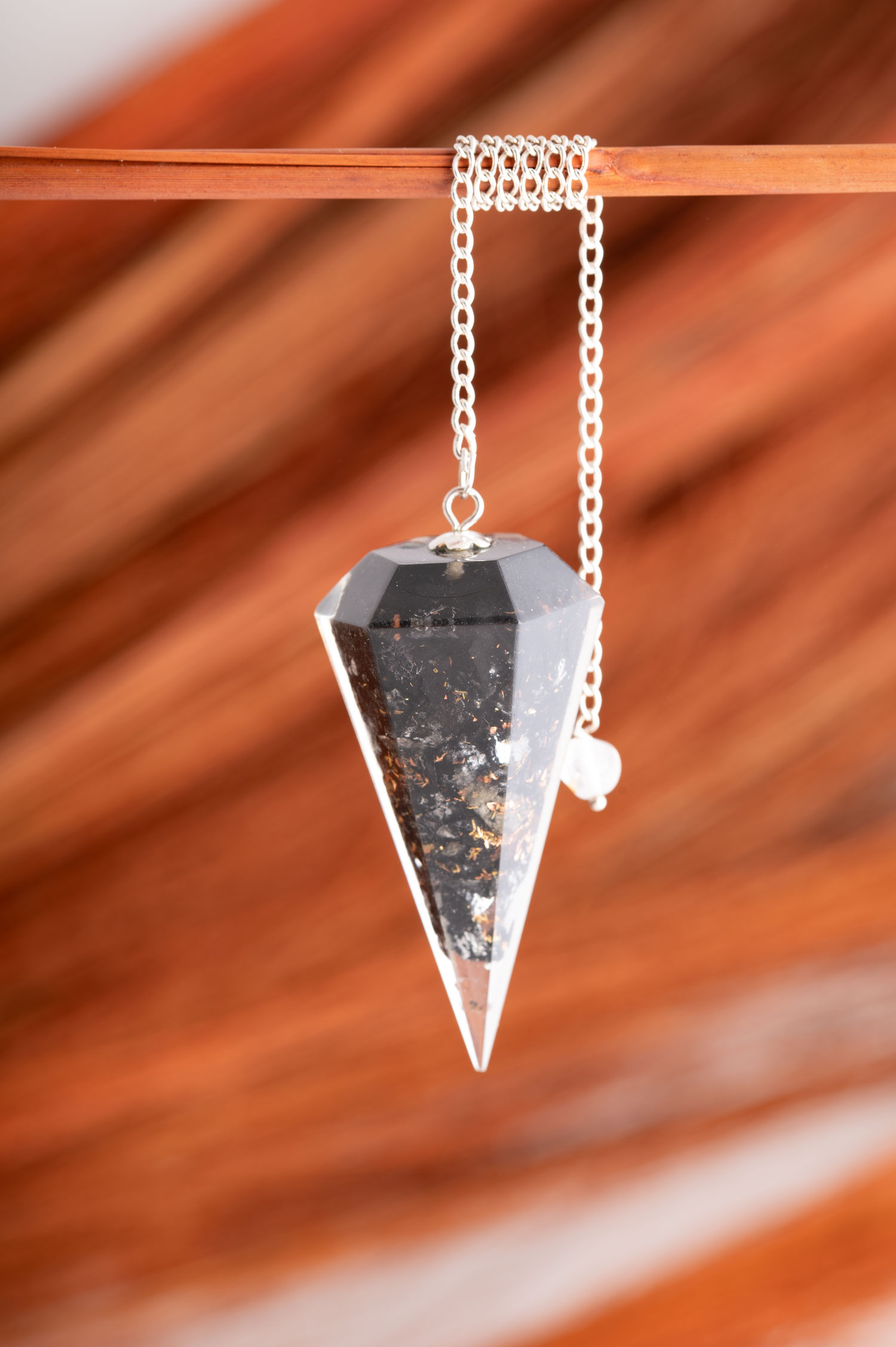 Schungit-Orgonpendel „Sechskant“, Produktbild 2