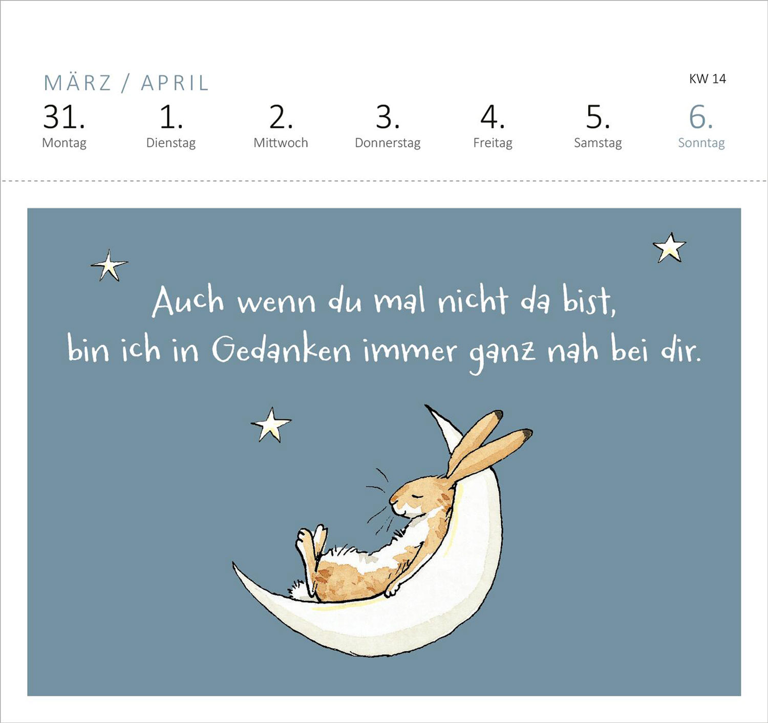 Weisst du eigentlich, wie lieb ich dich hab? Postkartenkalender, Produktbild 2