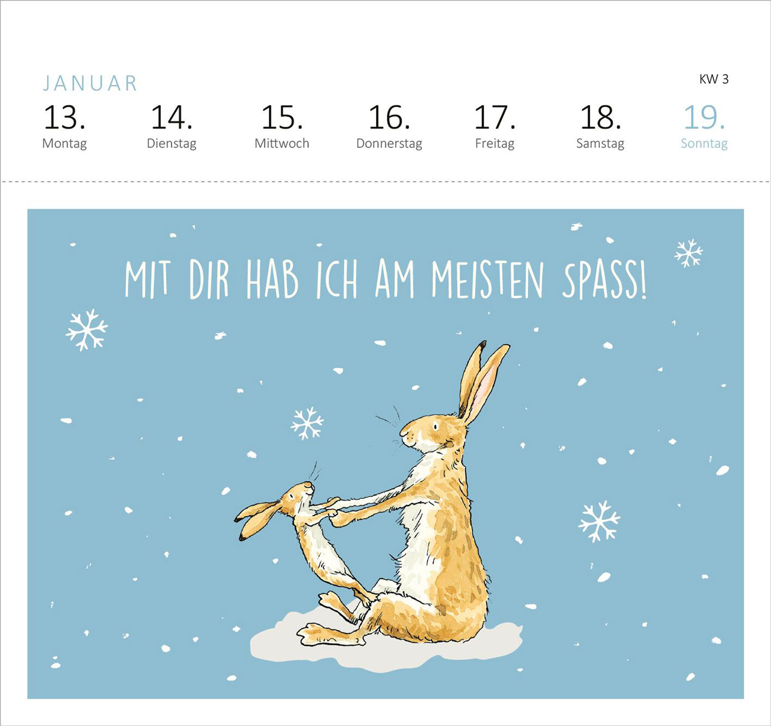 Weisst du eigentlich, wie lieb ich dich hab? Postkartenkalender, Produktbild 4