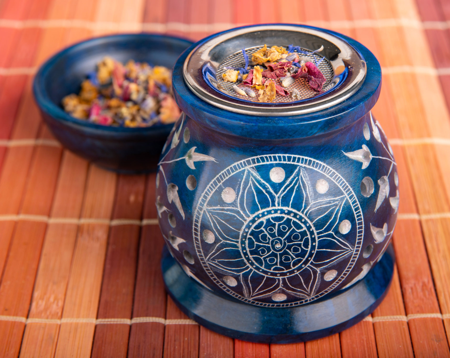 Aromalampe und Siebgefäß „Mandala“, Produktbild 4