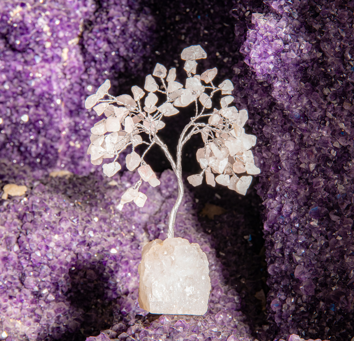 Edelsteinbaum „Rosenquarz“ groß, Produktbild 2