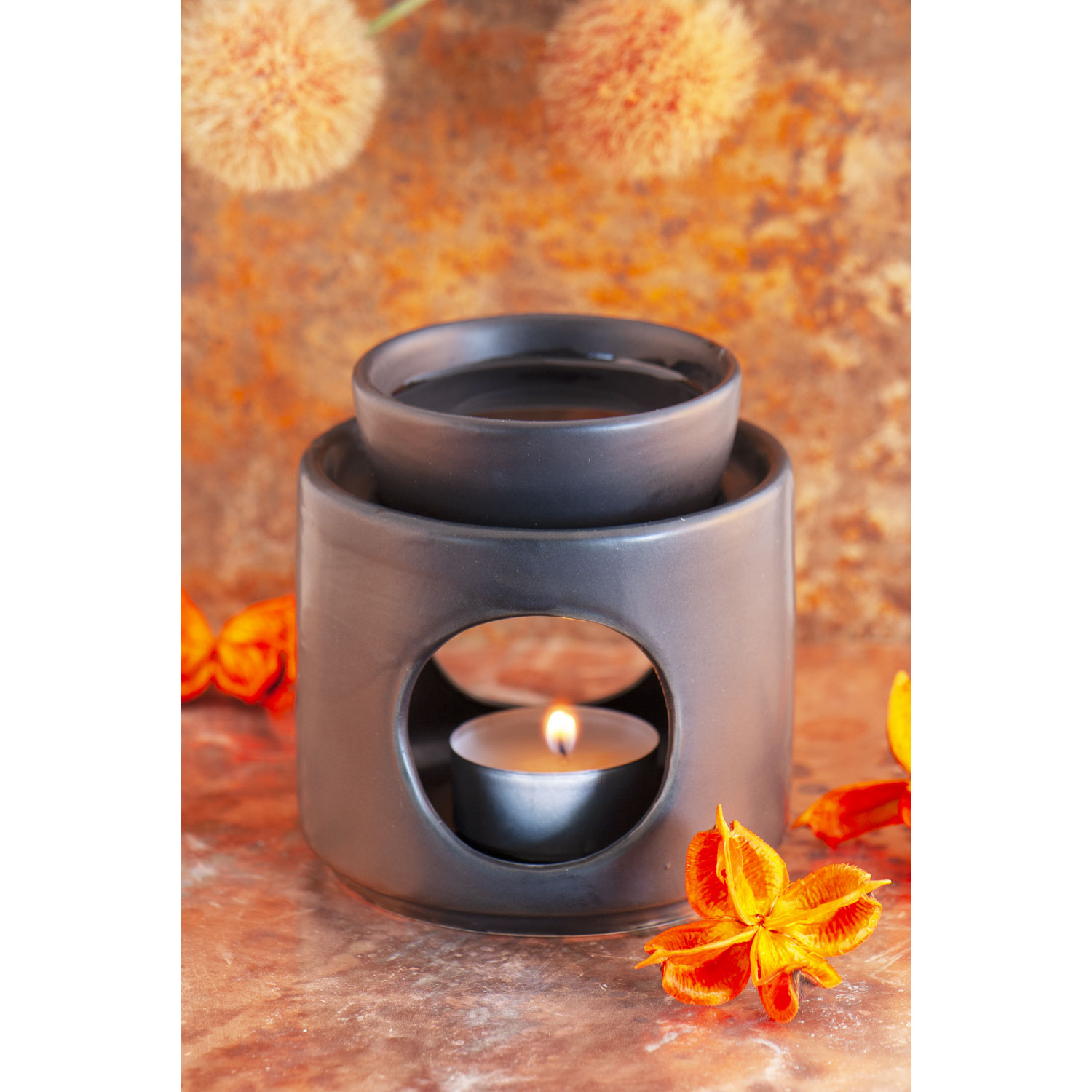 Keramik-Aromalampe, schwarz, Produktbild 2