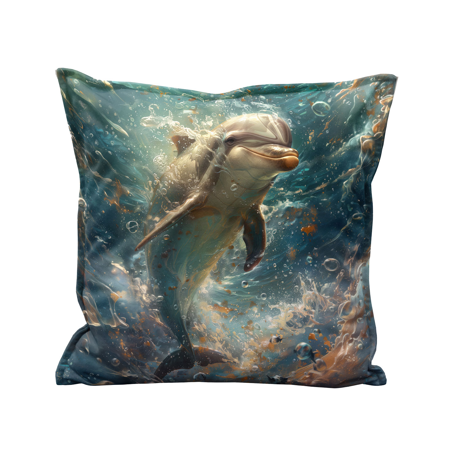 Kissenhülle „Krafttier Delfin“, Produktbild 1