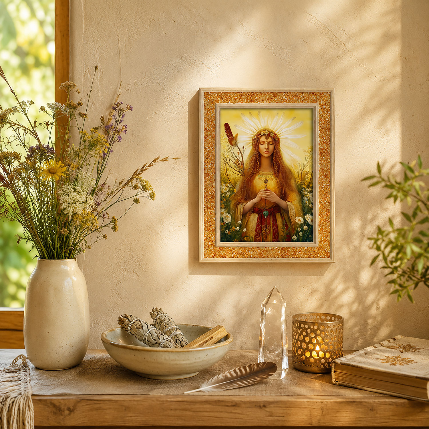 Bernstein-Energiebild „Schamanin“, Produktbild 2