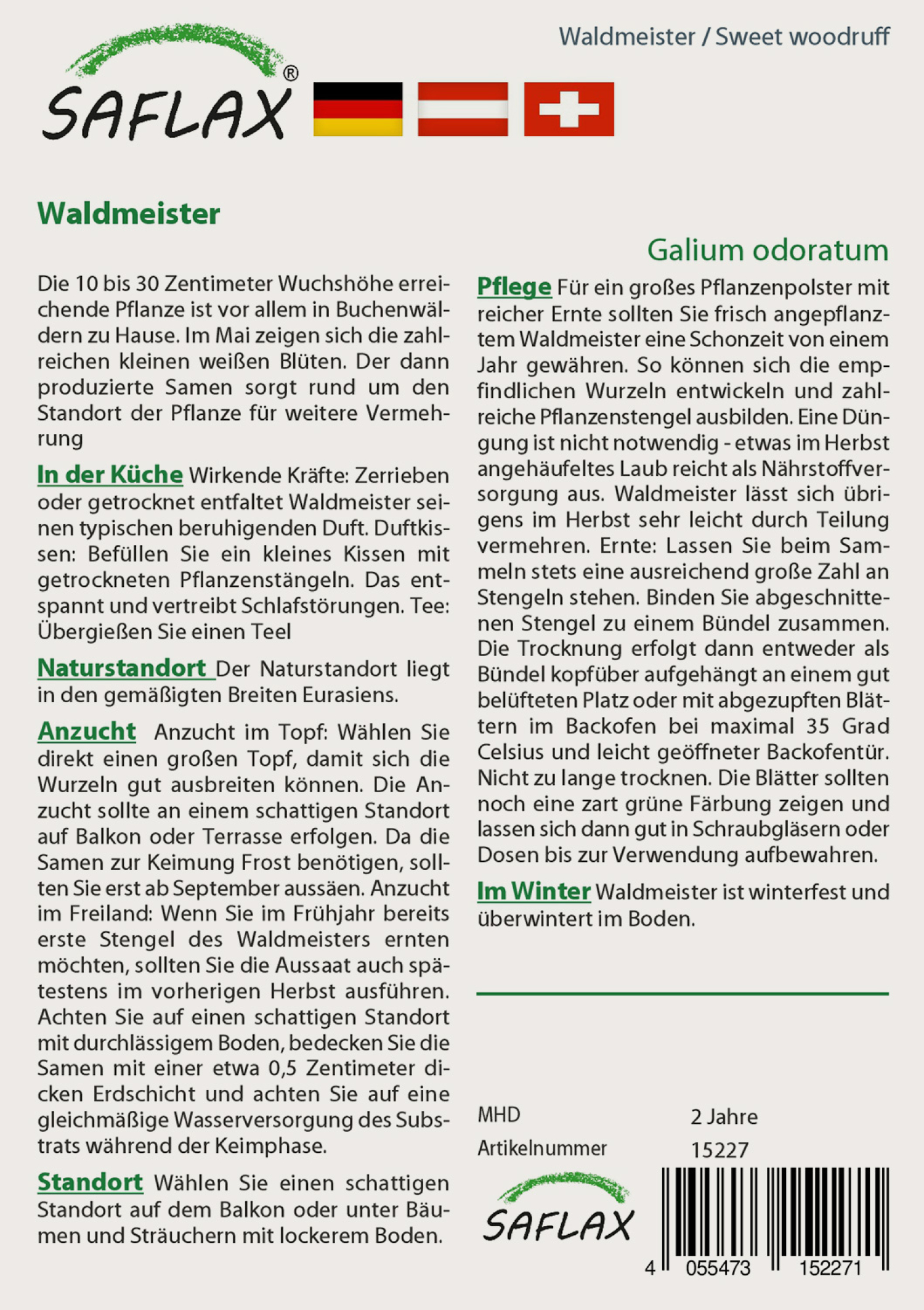Waldmeister, Samen, Produktbild 3