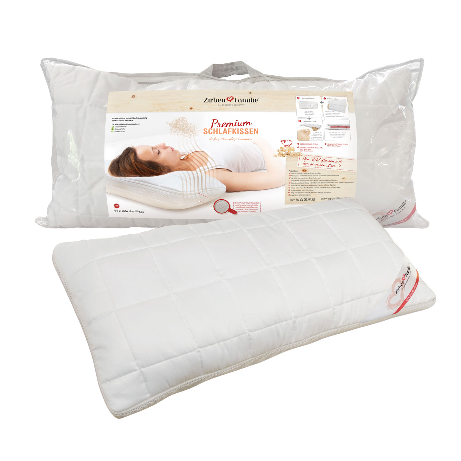 Zirben-Schlafkissen „PREMIUM“, Produktbild 7