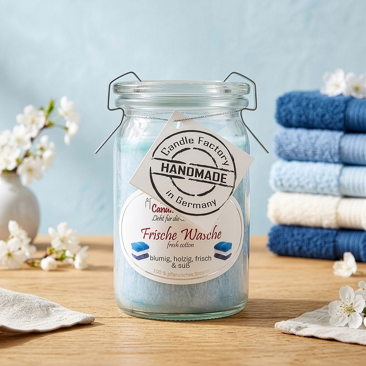 Mini-Duftkerze „Frische Wäsche“, Produktbild 2