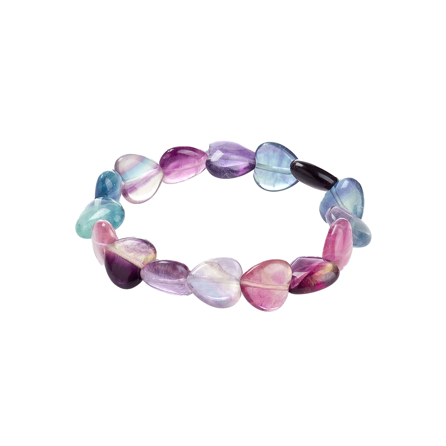 Kraftarmband „Fluorit-Herz“, Produktbild 1