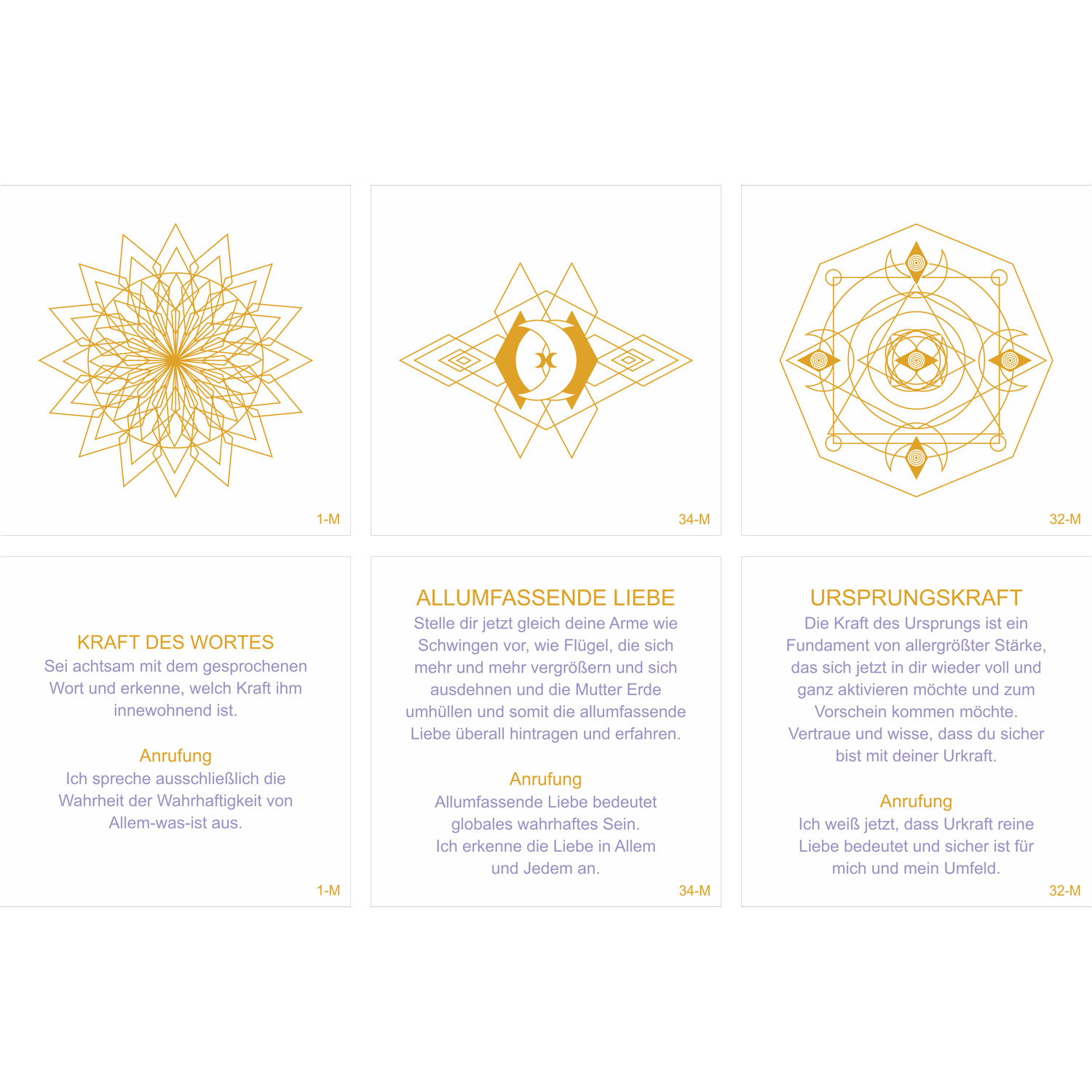 Heilsymbolkarten-Set "Heilige Geometrie" (Kartenset), Produktbild 2