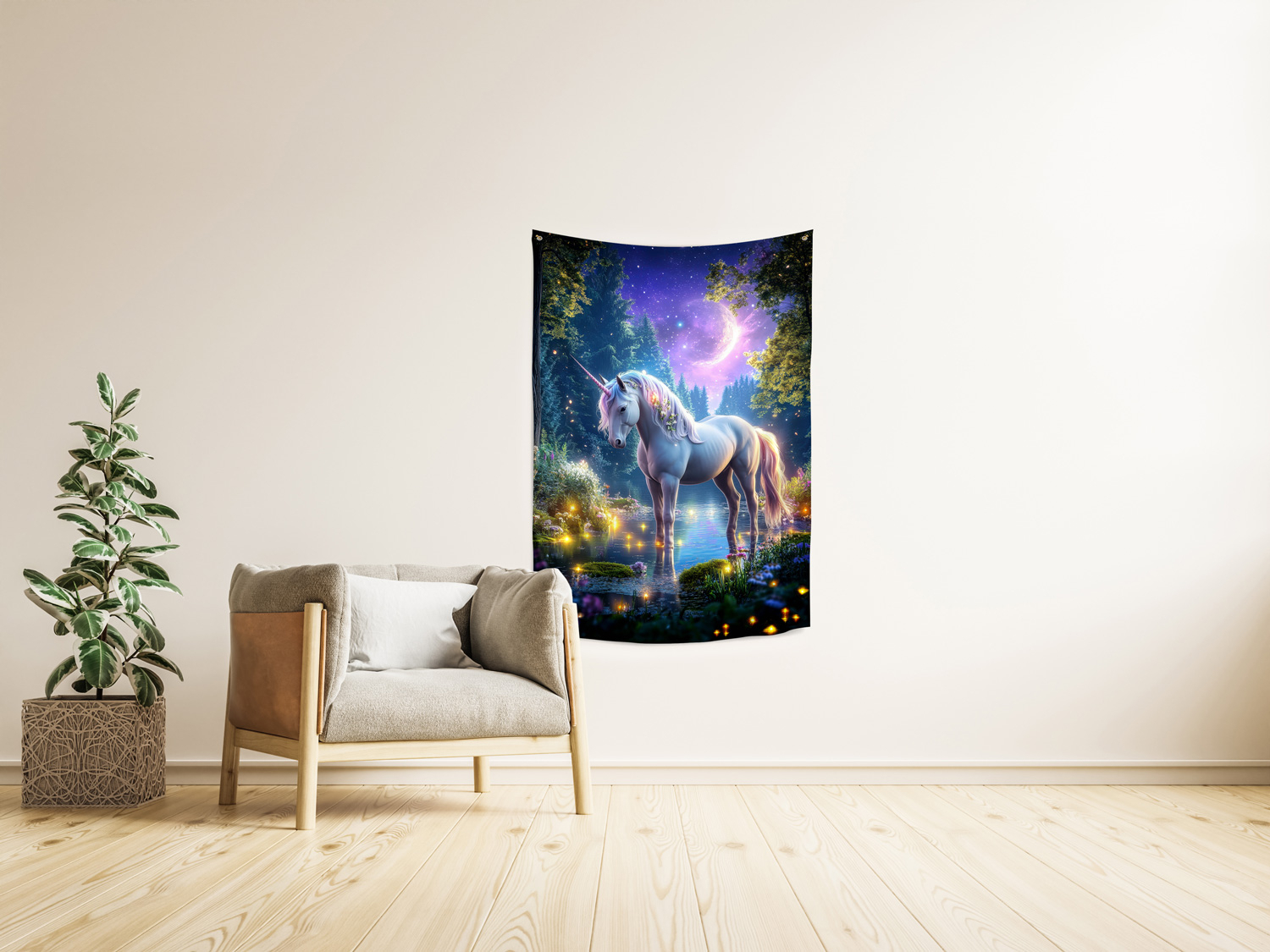 Wandbehang „Einhorn der Mondzauber“, Produktbild 2