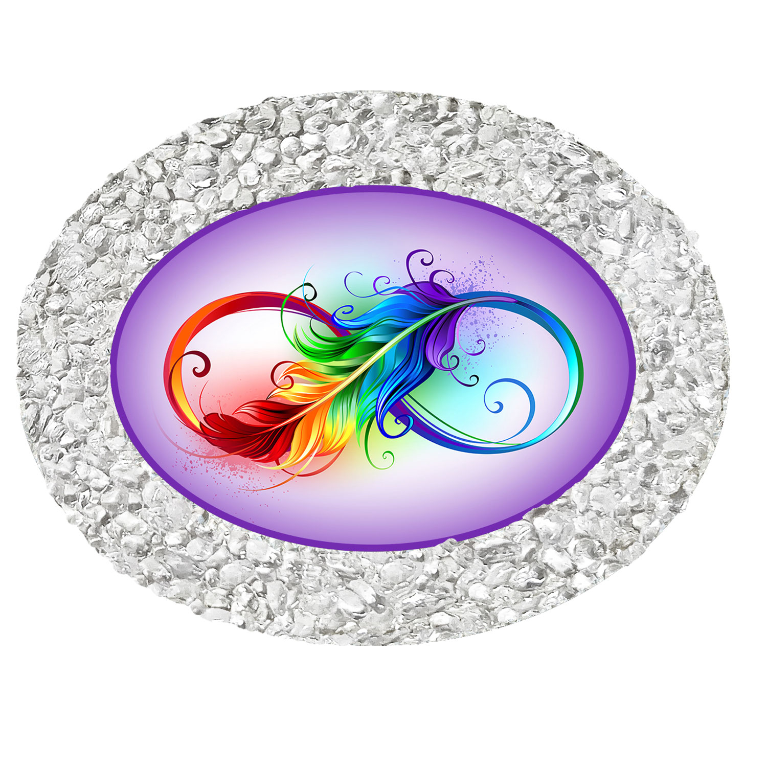 Bergkristall-Energiemagnet „Unendlichkeit“, Produktbild 1
