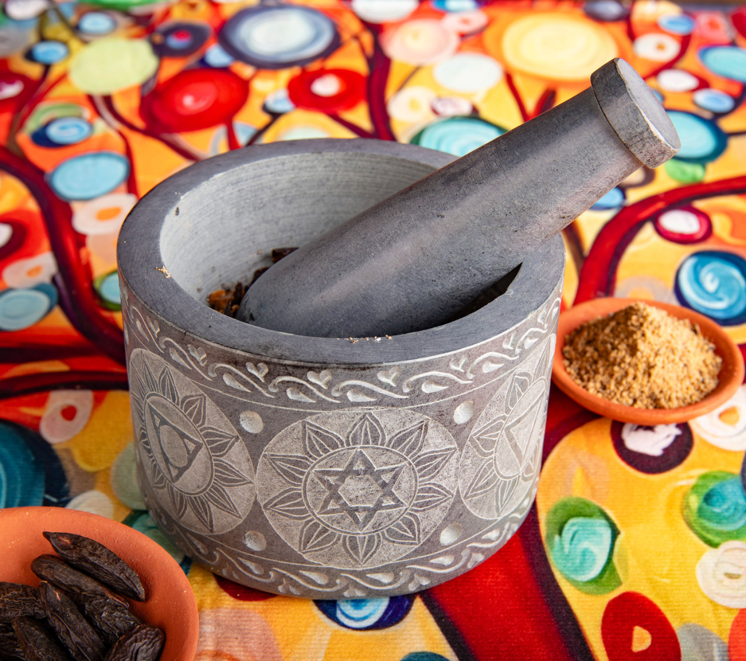 Mörser mit Chakra Gravur, Produktbild 2