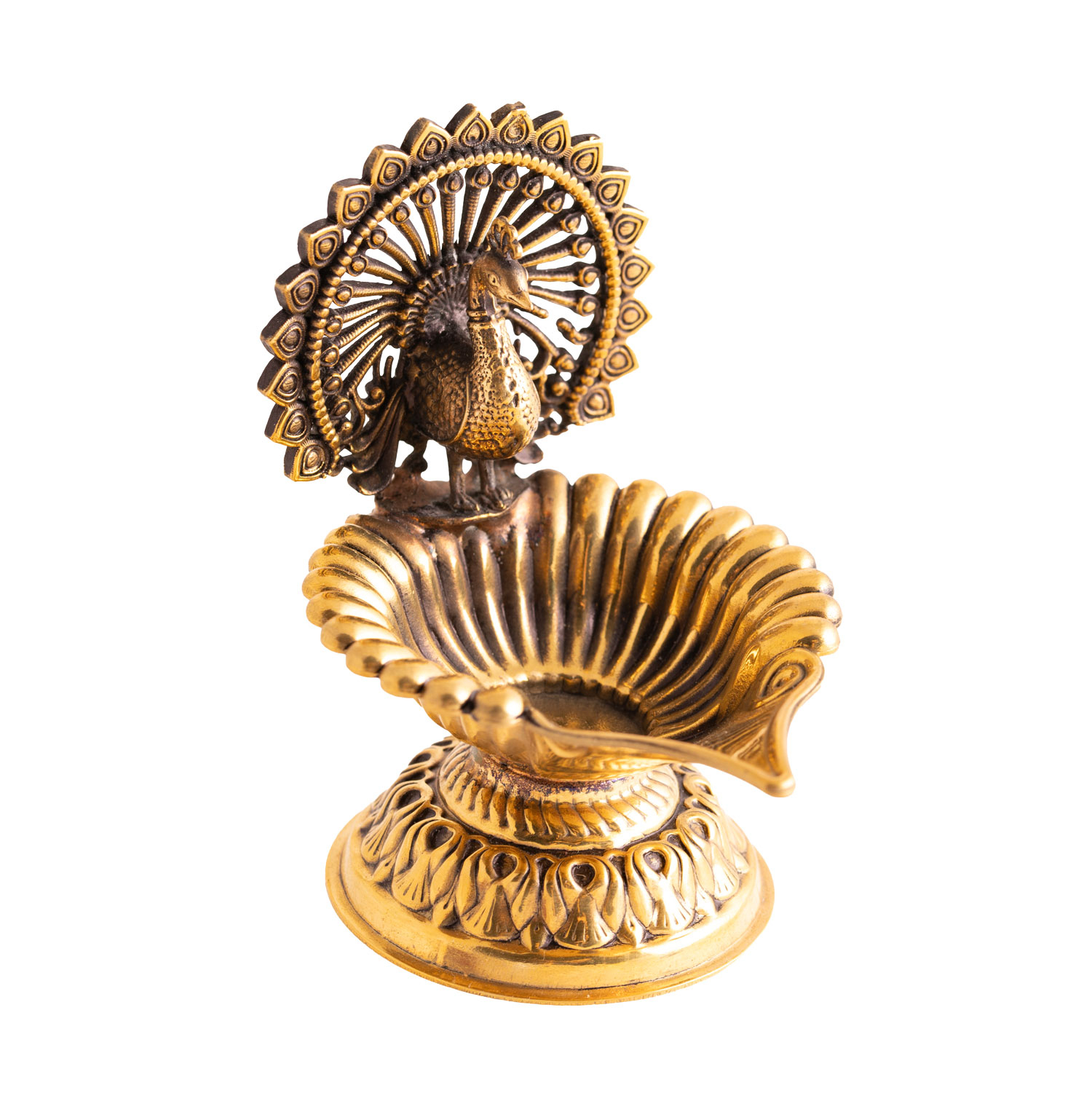 Teelichthalter &amp; Räuchergefäß Gheelampe „Pfau“, Produktbild 1