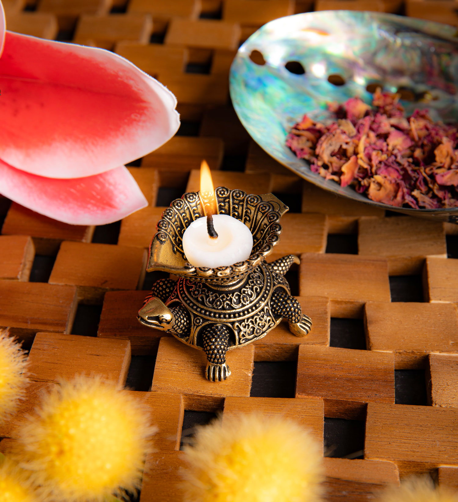 Teelichthalter &amp; Räuchergefäß Gheelampe „Schildkröte“, Produktbild 4