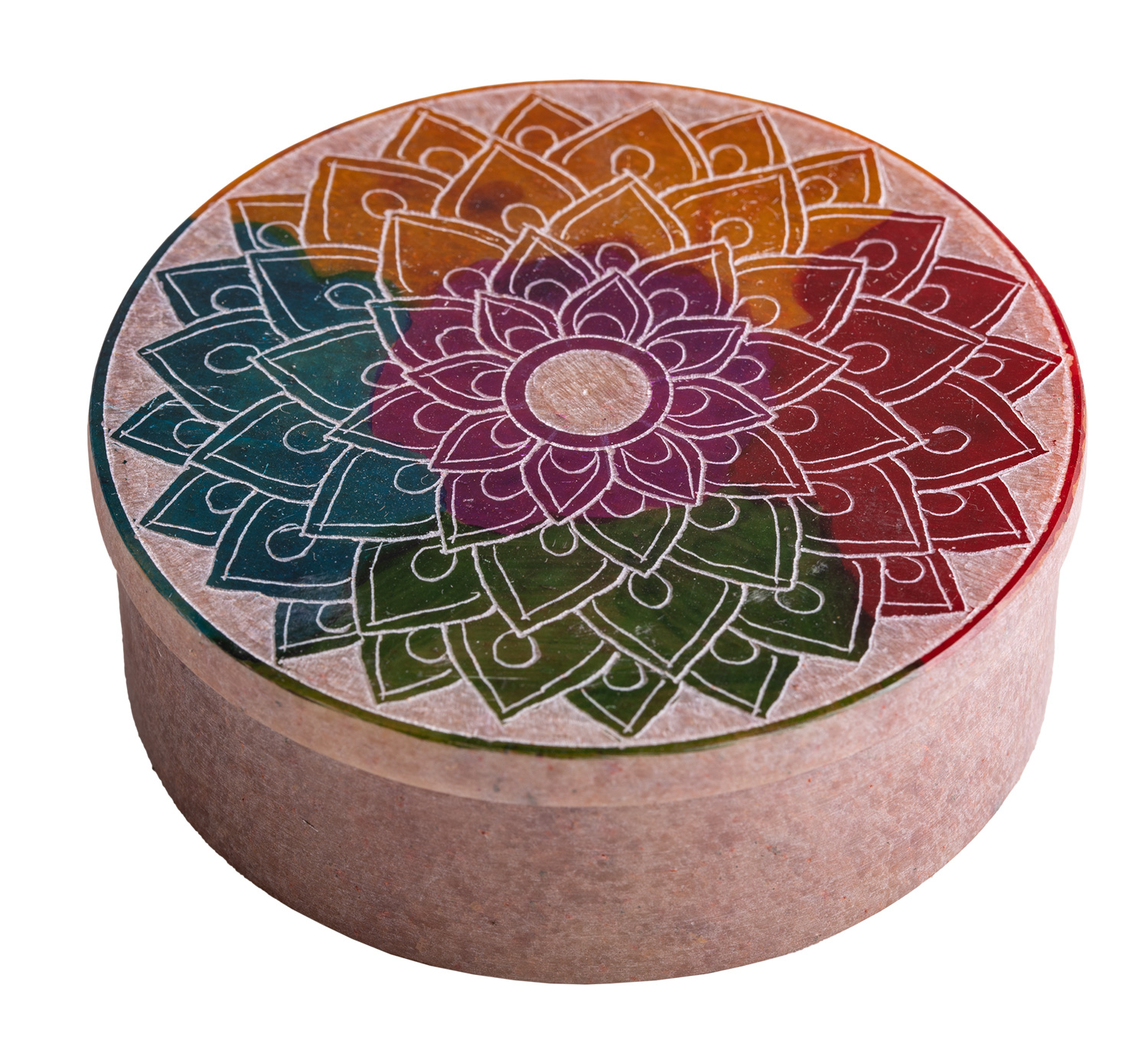 Schmuckdöschen „Chakra-Mandala” groß, Produktbild 1