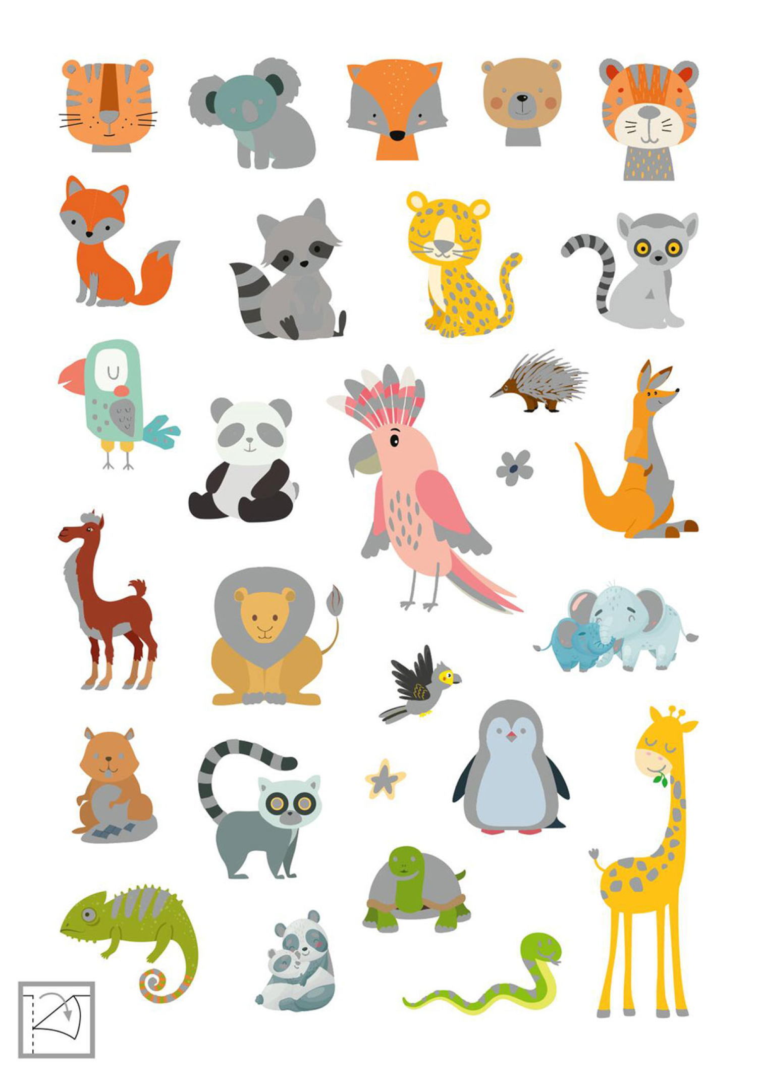 Metallic Sticker – Wilde Tiere, Produktbild 4