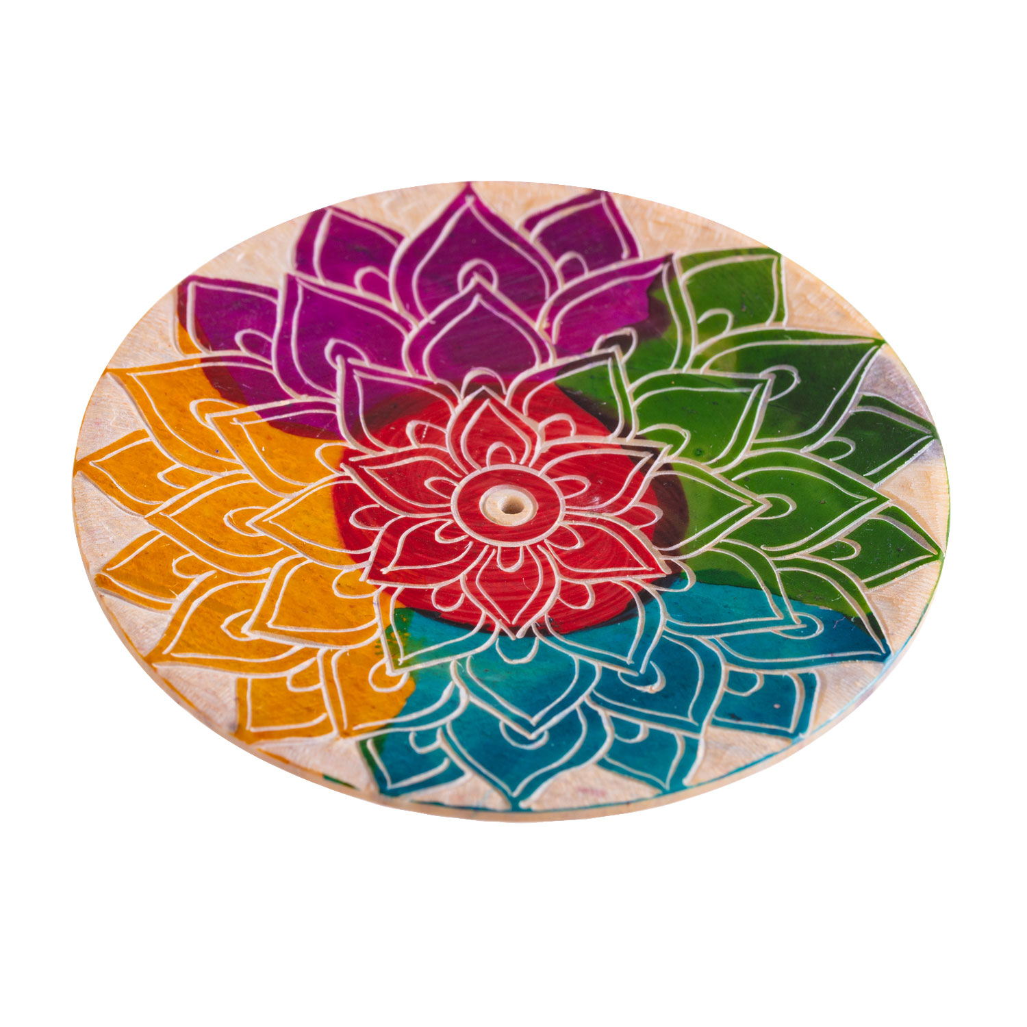 Räucherstäbchenhalter „Regenbogen-Mandala“, Produktbild 4