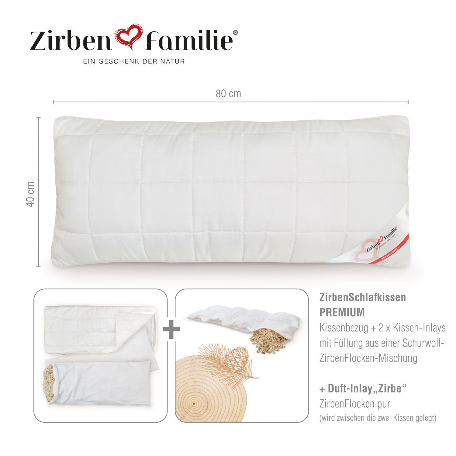 Zirben-Schlafkissen „PREMIUM“, Produktbild 8