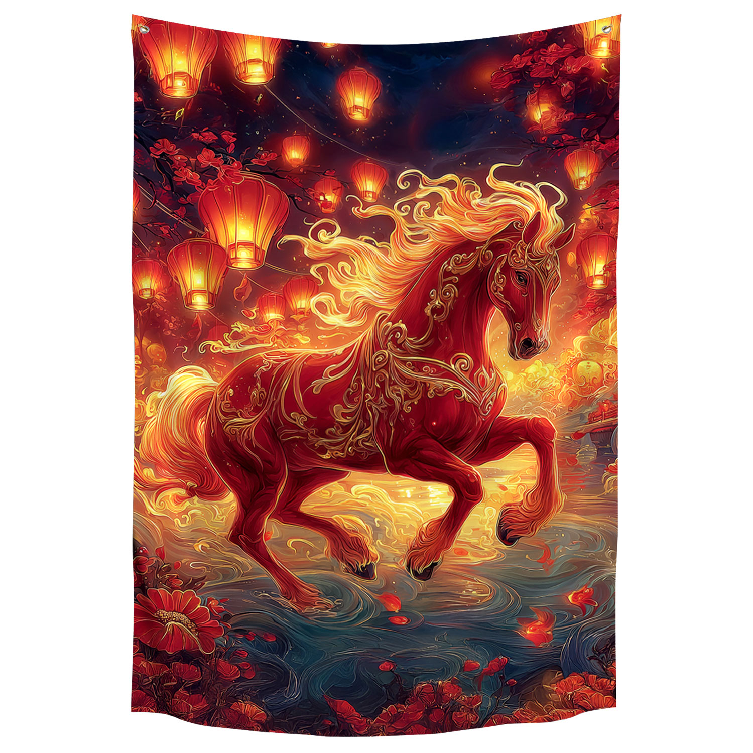 Wandbehang „Feuerpferd“, Produktbild 1