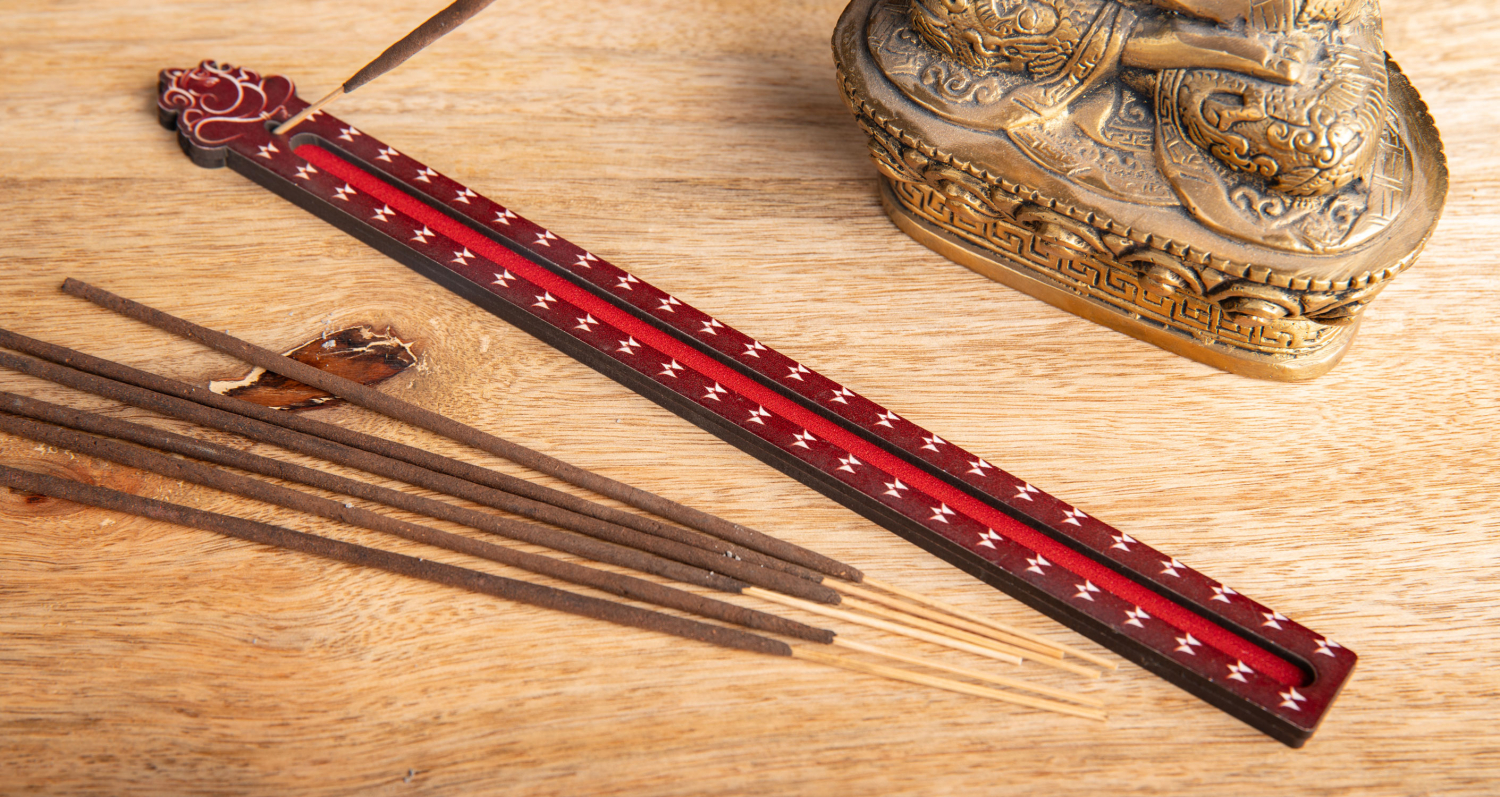 Räucherstäbchenhalter mit Ganesha, rot, Produktbild 2