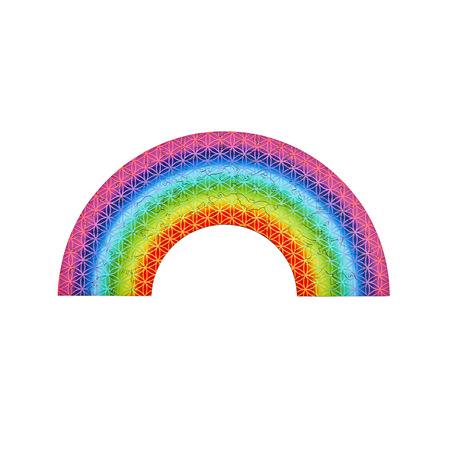 Holzpuzzle „Chakra-Regenbogen“, Produktbild 1