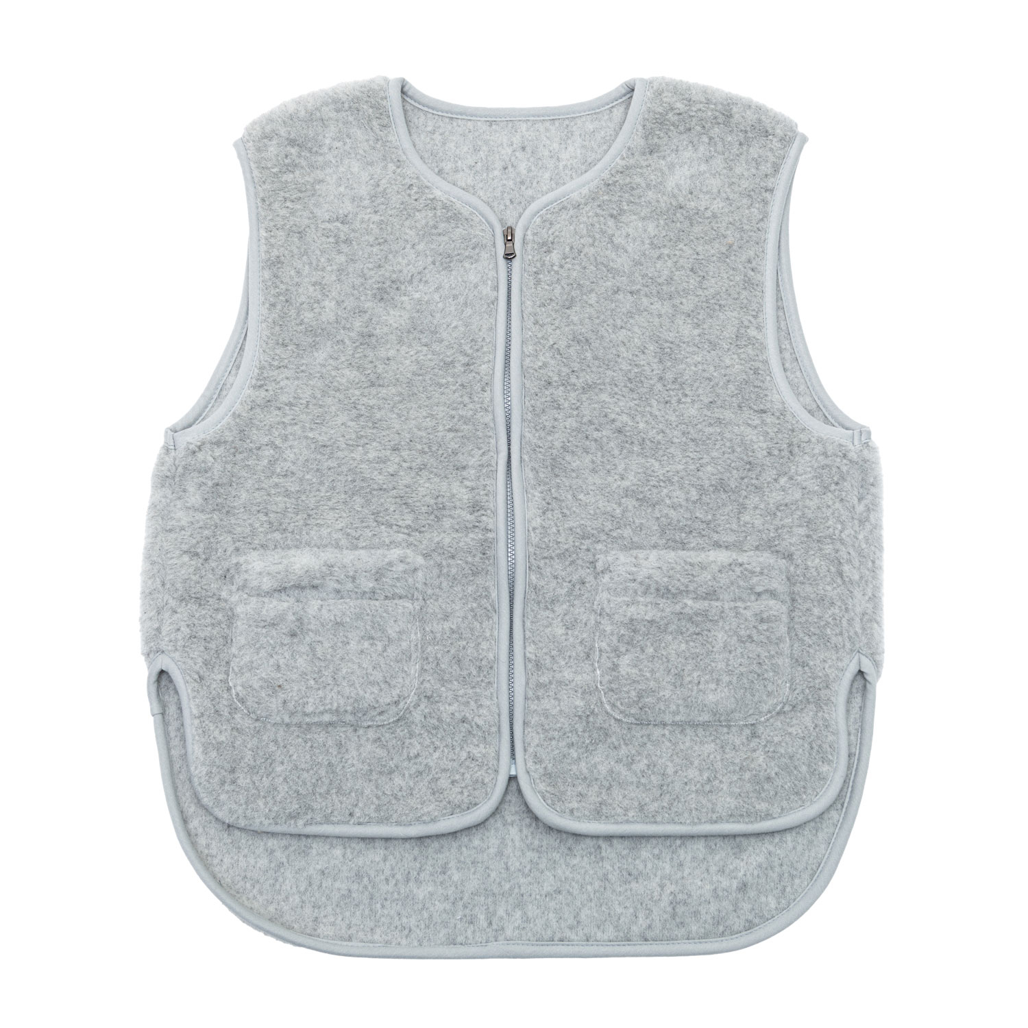 Merino-Weste „Island“, grau, Produktbild 1
