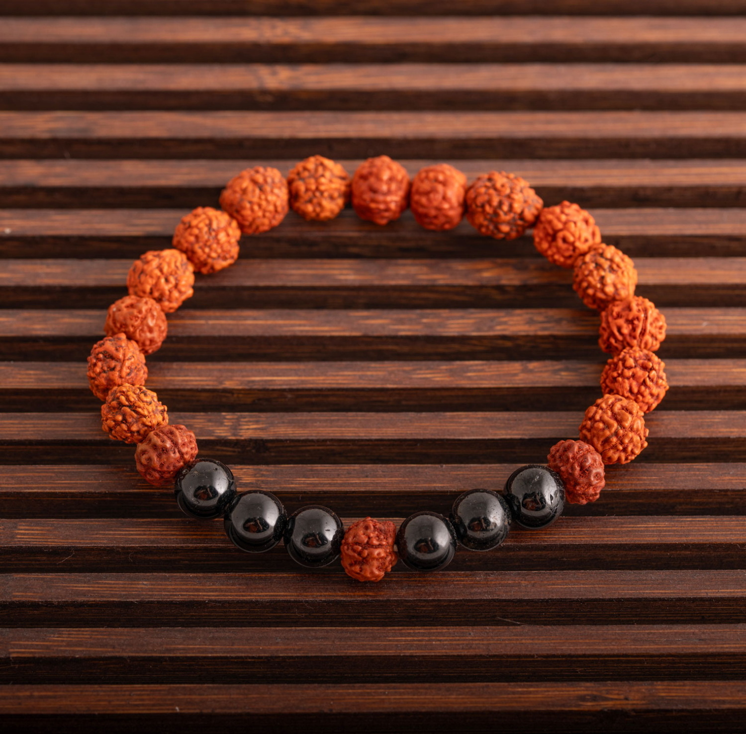 Armband „Rudraksha mit Turmalin“, Produktbild 2