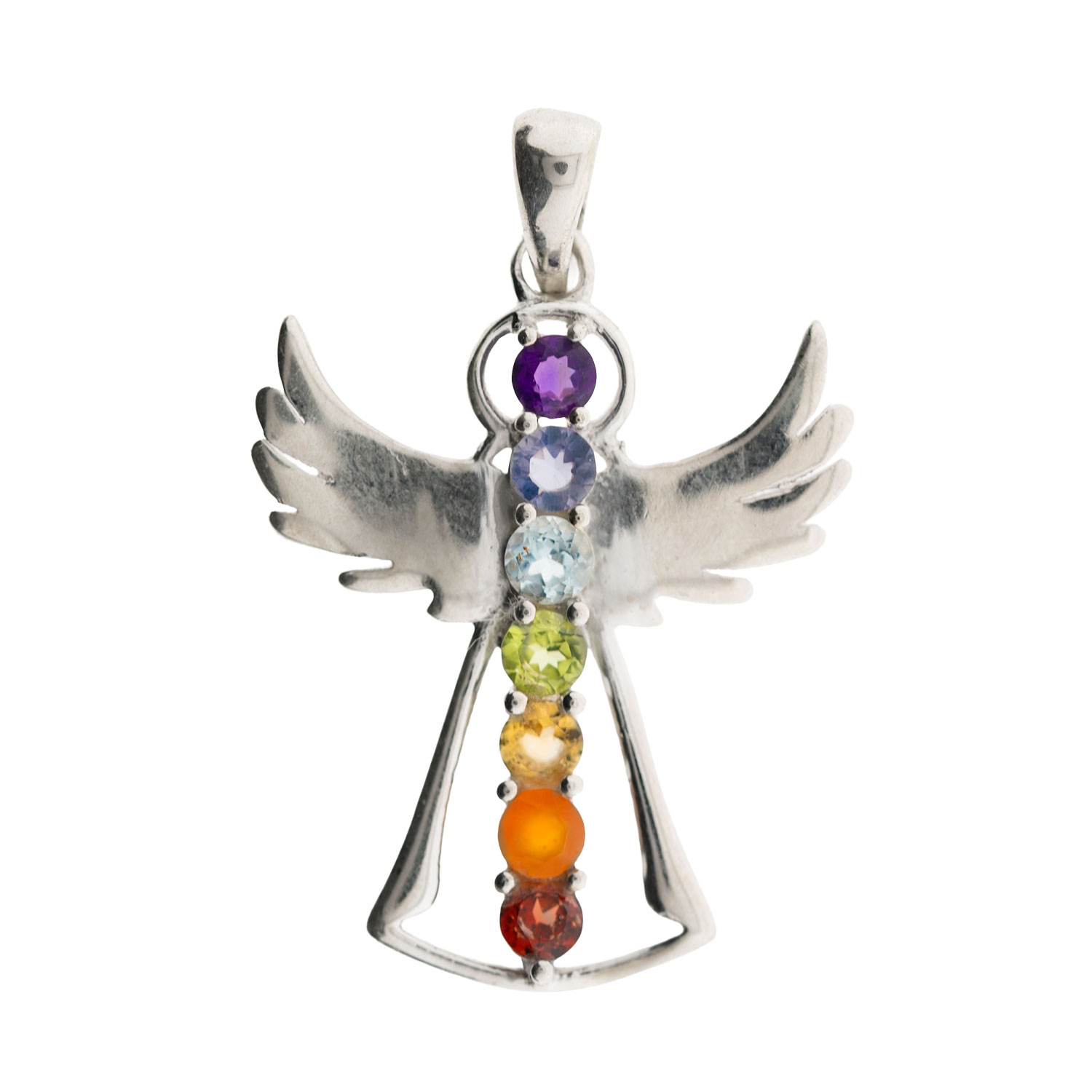 Anhänger „Engel mit Chakrasteinen“, Produktbild 1