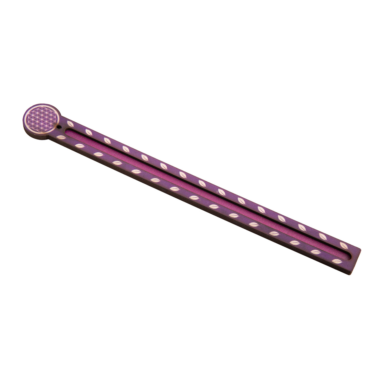 Räucherstäbchenhalter mit Blume des Lebens, lila, Produktbild 1