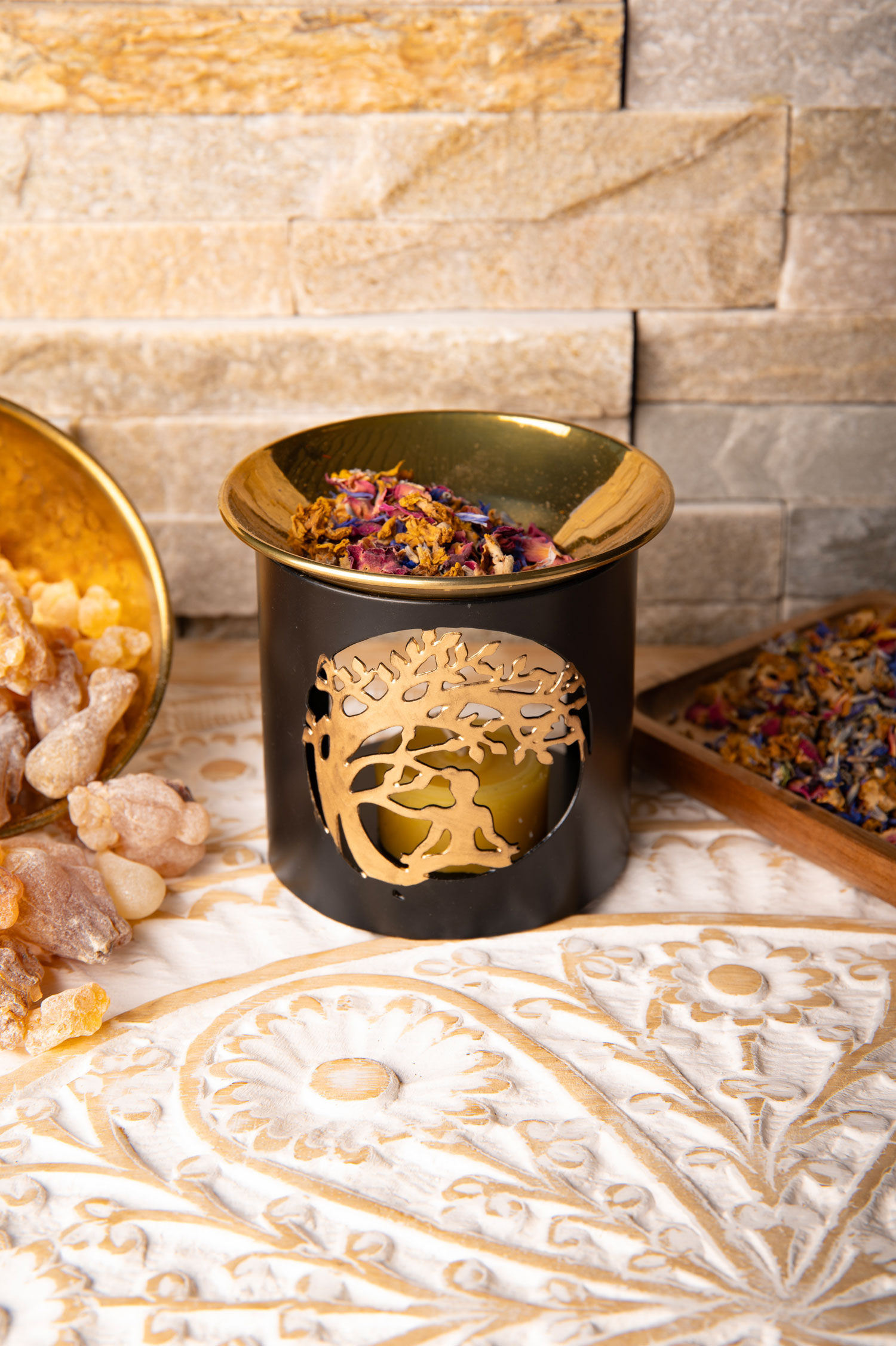 Räuchergefäß „Buddha unterm Bodhibaum“, Produktbild 2