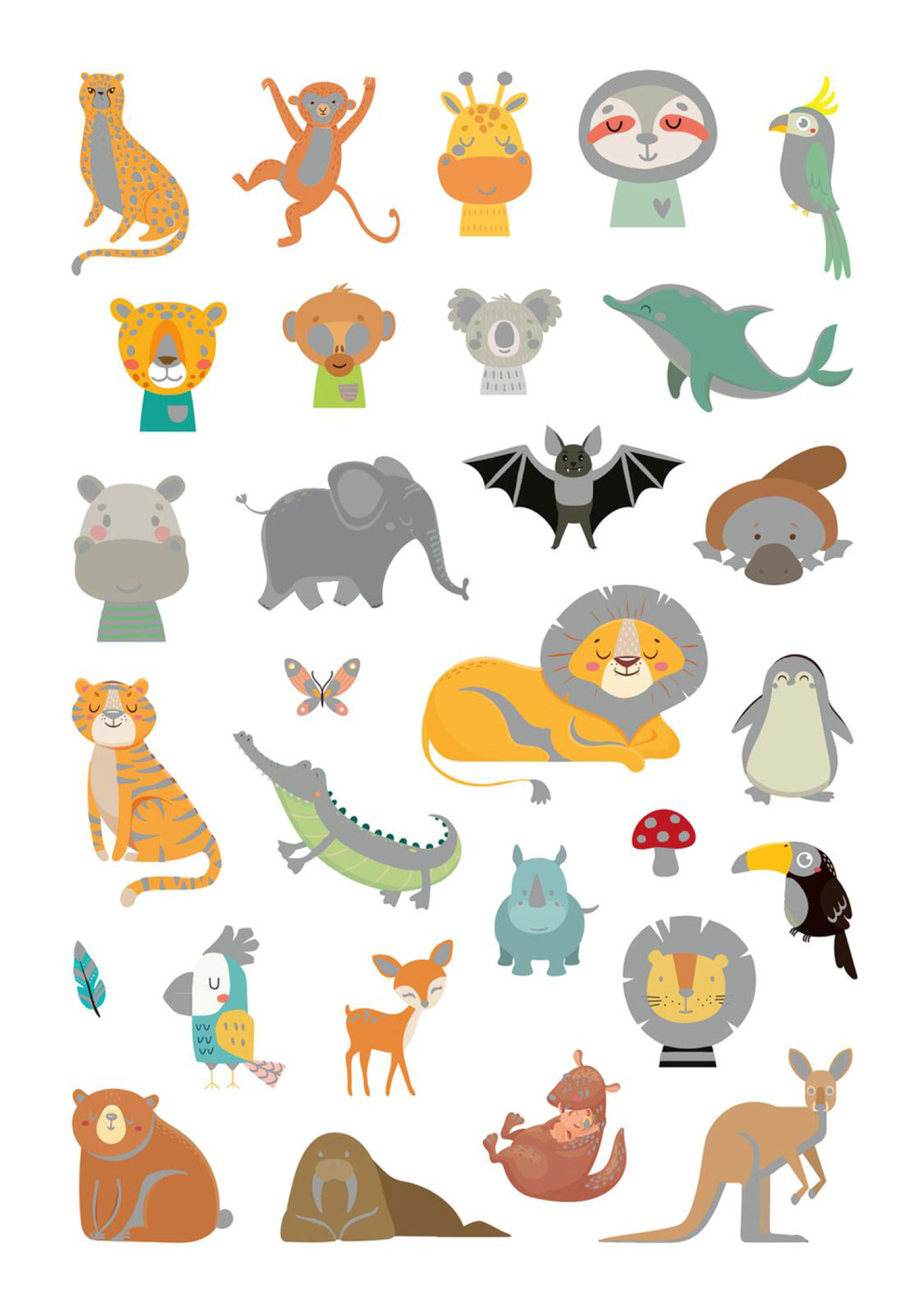 Metallic Sticker – Wilde Tiere, Produktbild 3